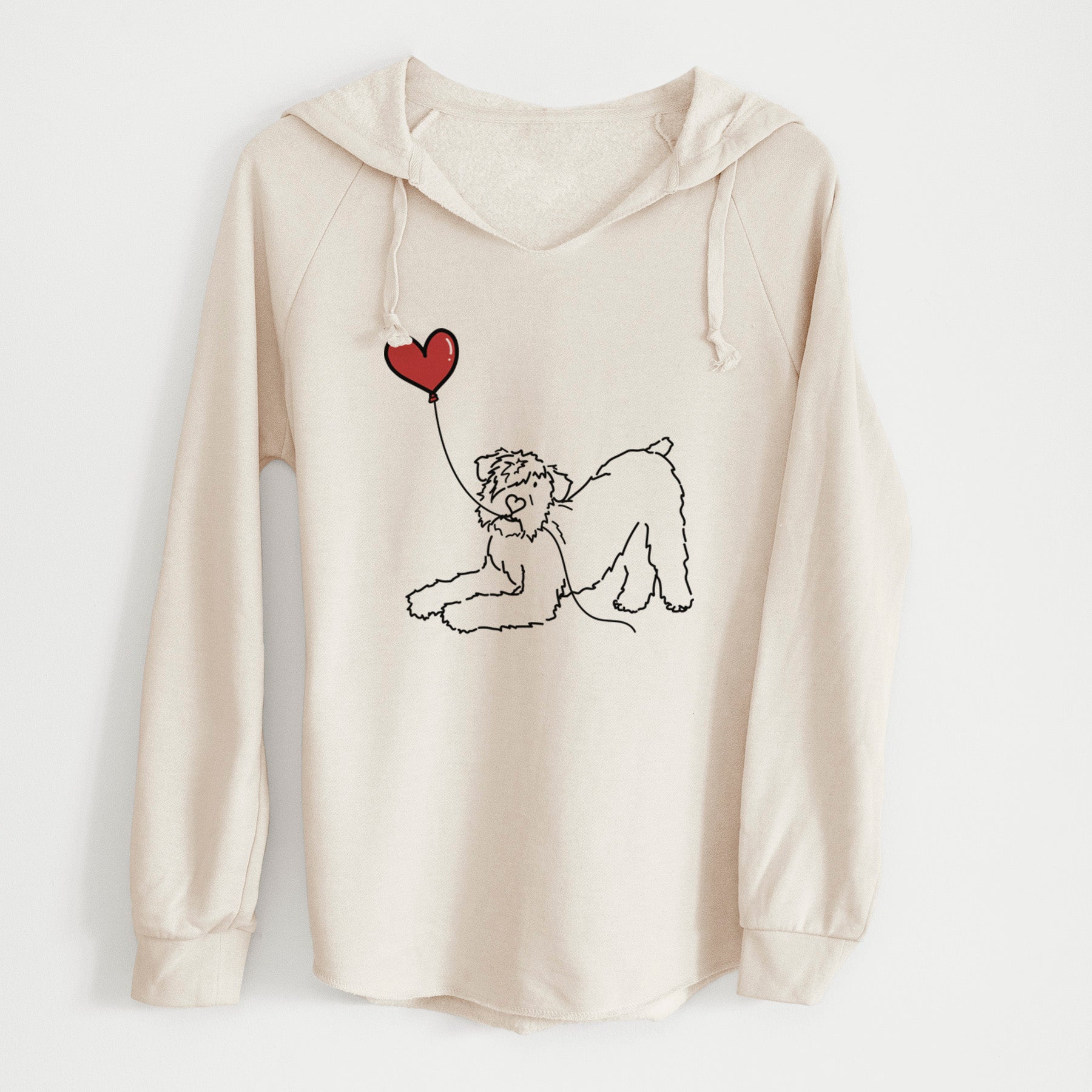 Bouvier des Flandres Heart String - Cali Wave Hooded Sweatshirt