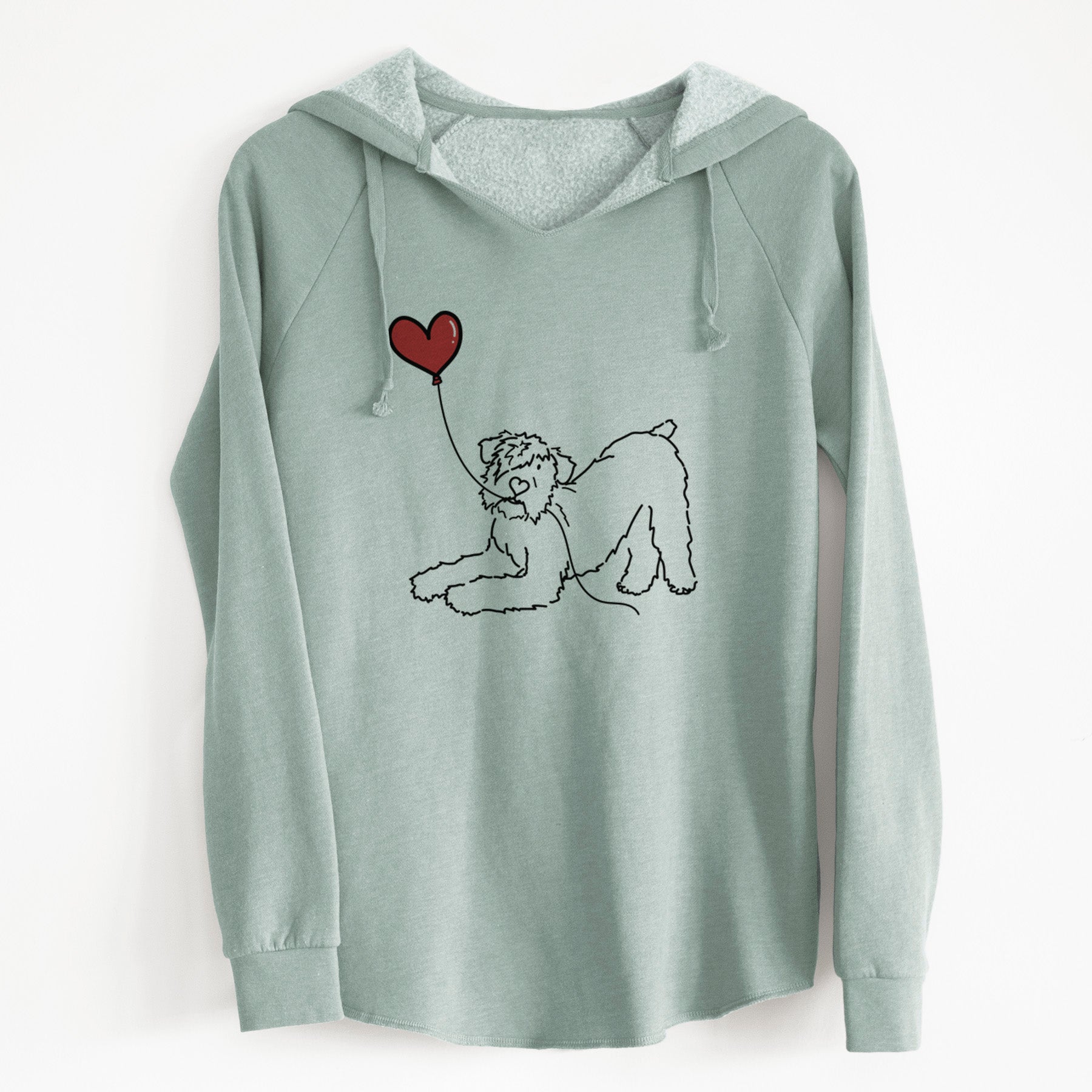 Bouvier des Flandres Heart String - Cali Wave Hooded Sweatshirt