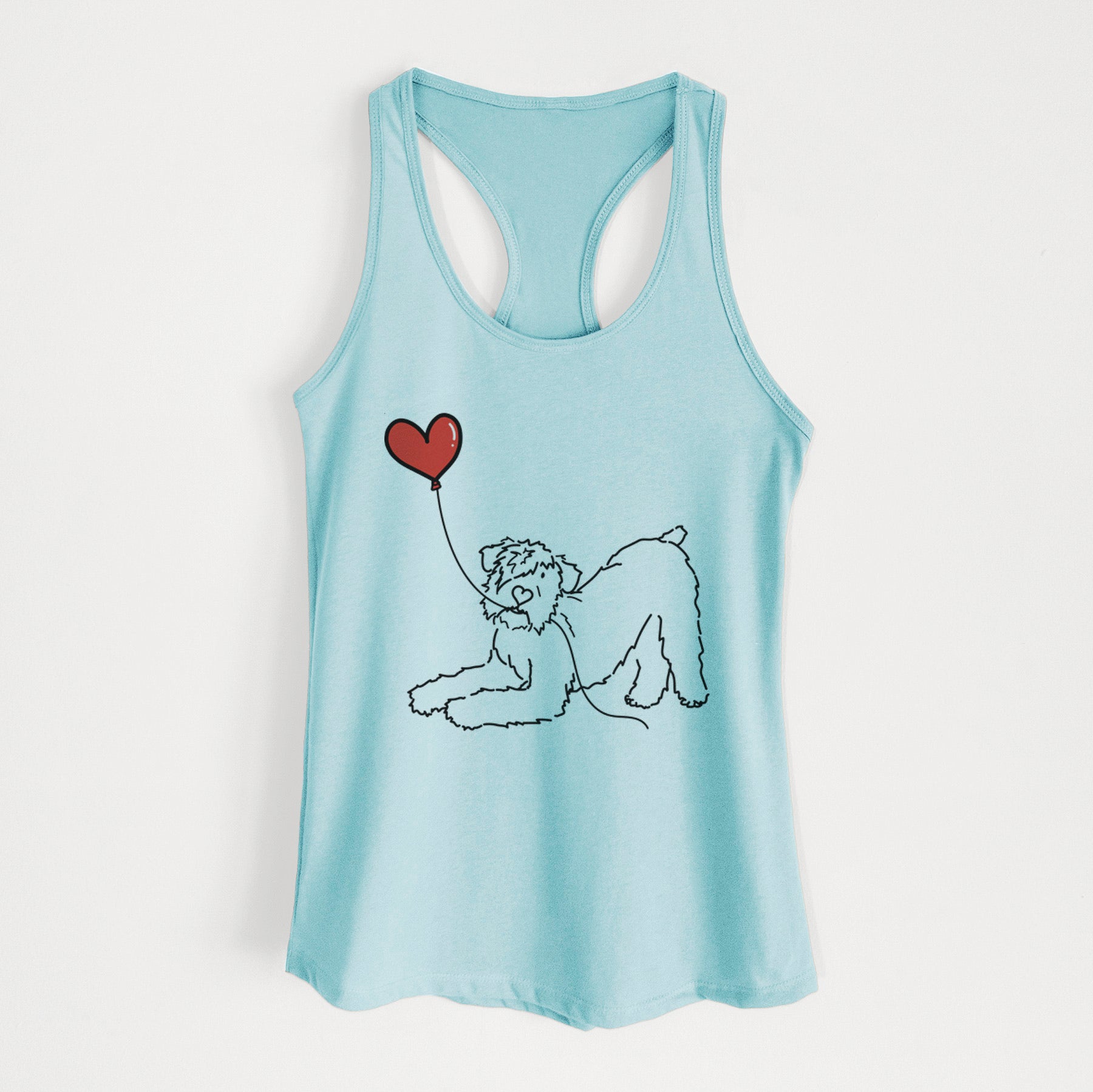 Bouvier des Flandres Heart String - Women's Racerback Tanktop