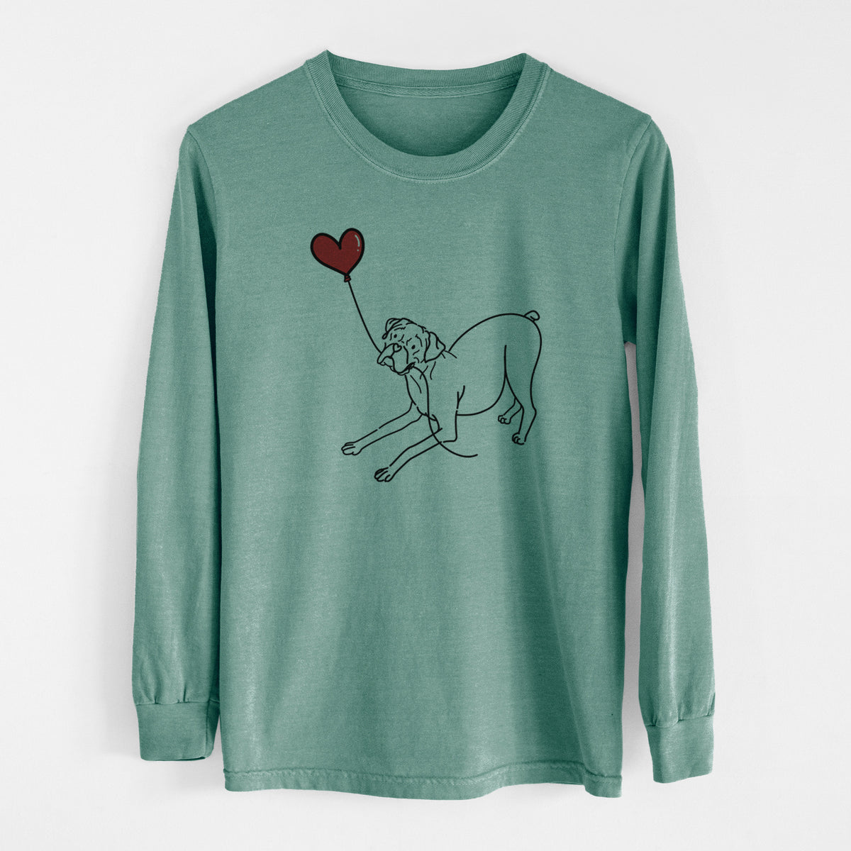 Boxer Heart String - Men's Heavyweight 100% Cotton Long Sleeve