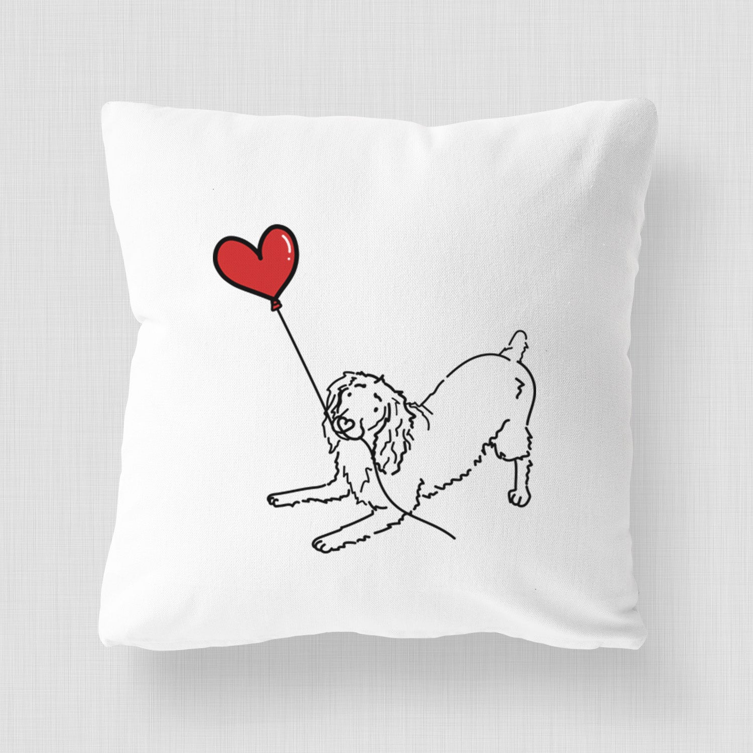Boykin Spaniel Heart String - Throw Pillow Cover