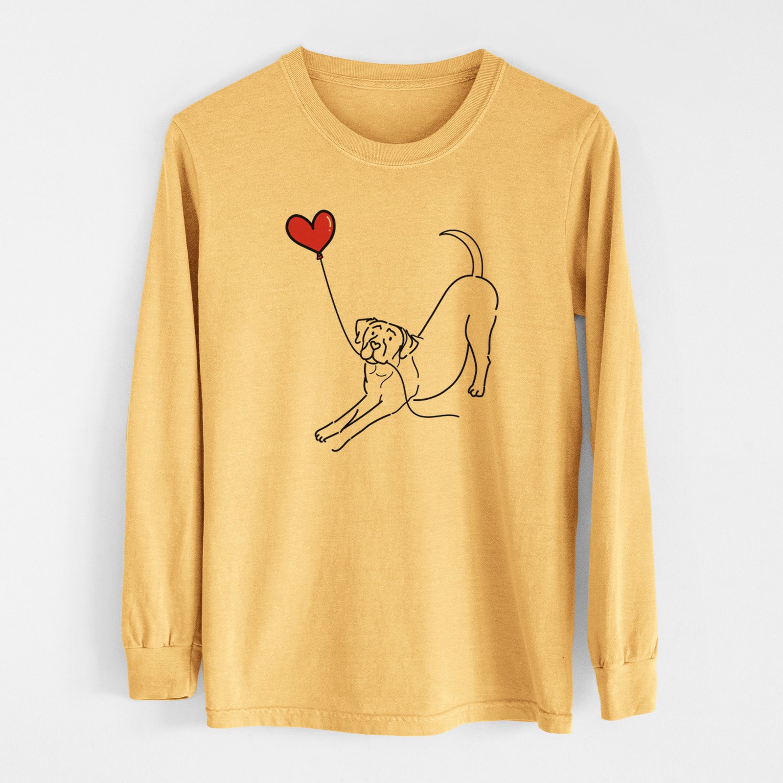 Cane Corso Heart String - Men's Heavyweight 100% Cotton Long Sleeve