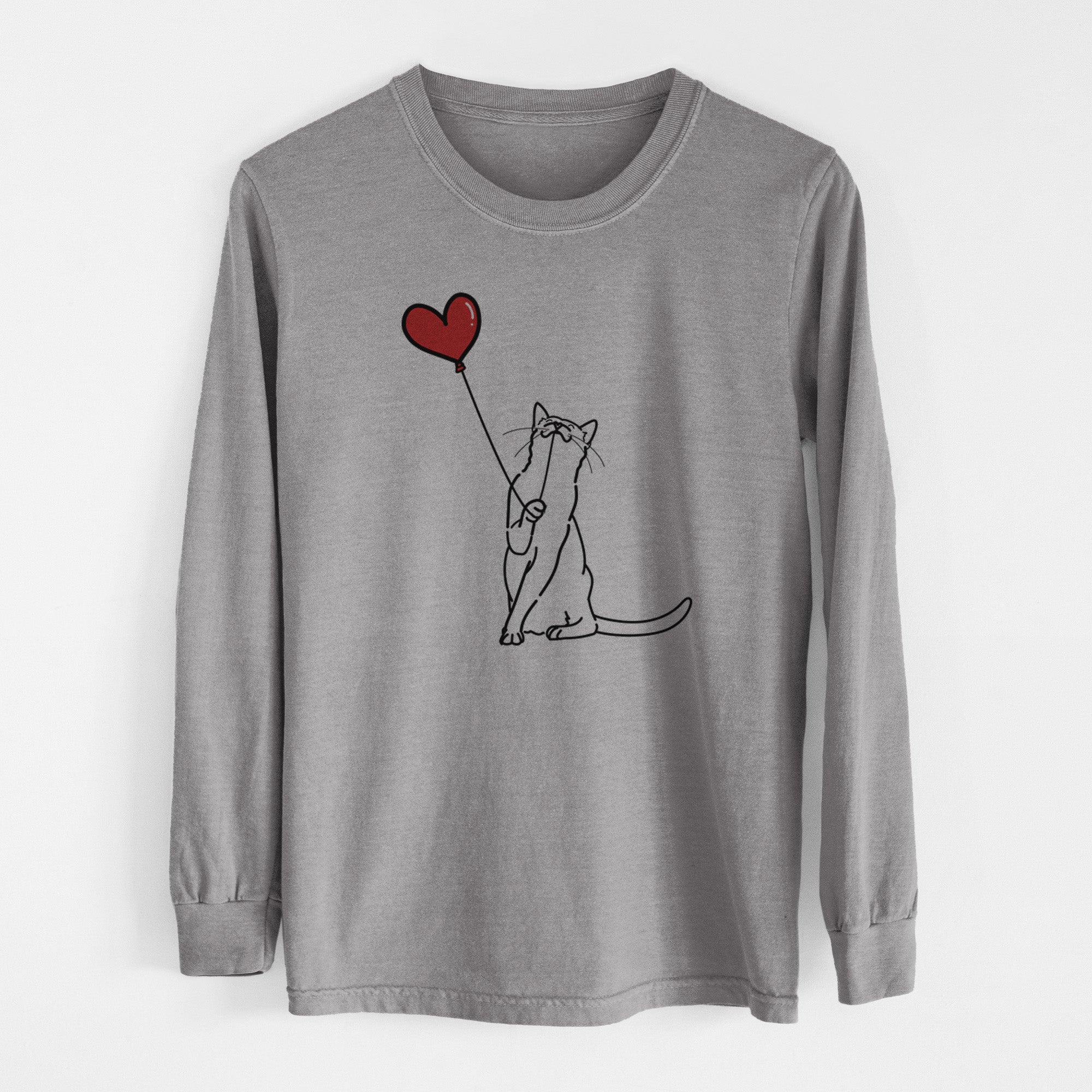 Cat Heart String - Men's Heavyweight 100% Cotton Long Sleeve