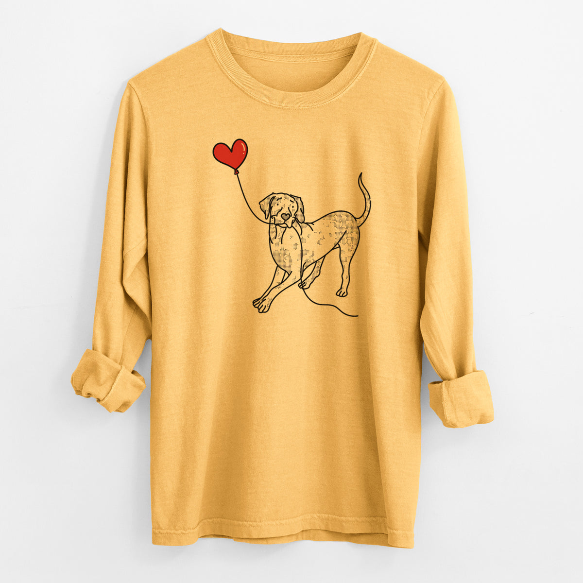 Catahoula Heart String - Men's Heavyweight 100% Cotton Long Sleeve