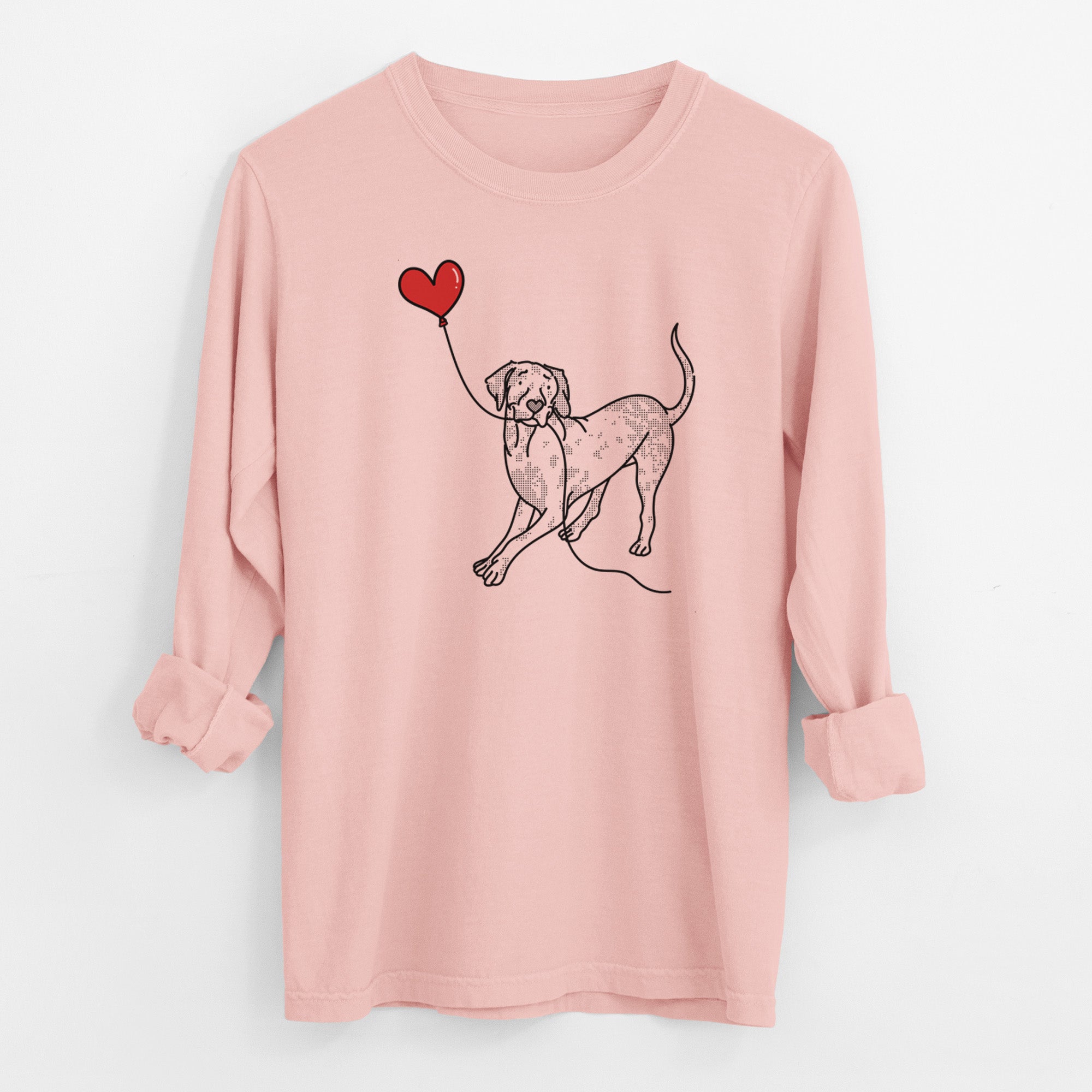 Catahoula Heart String - Men's Heavyweight 100% Cotton Long Sleeve