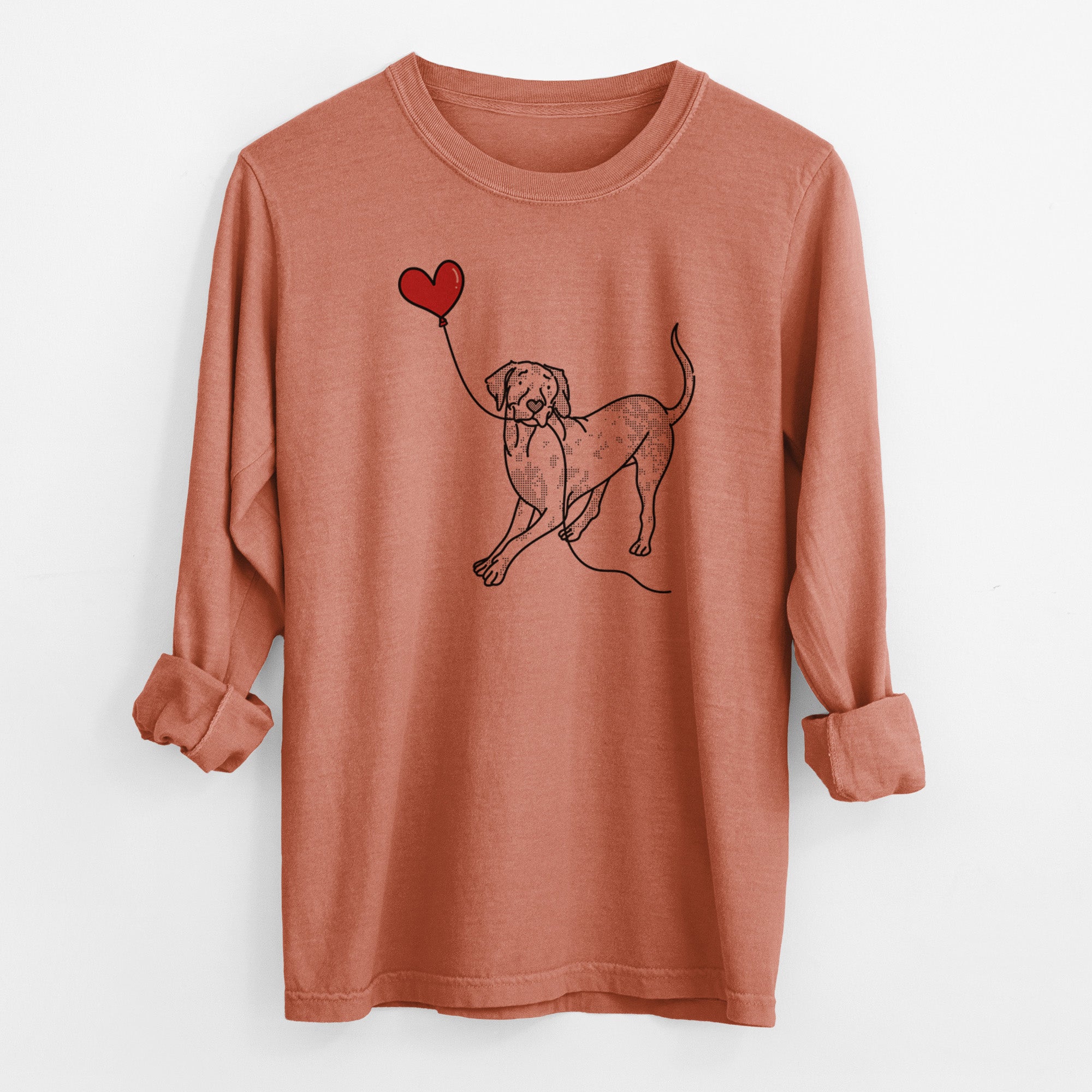 Catahoula Heart String - Men's Heavyweight 100% Cotton Long Sleeve