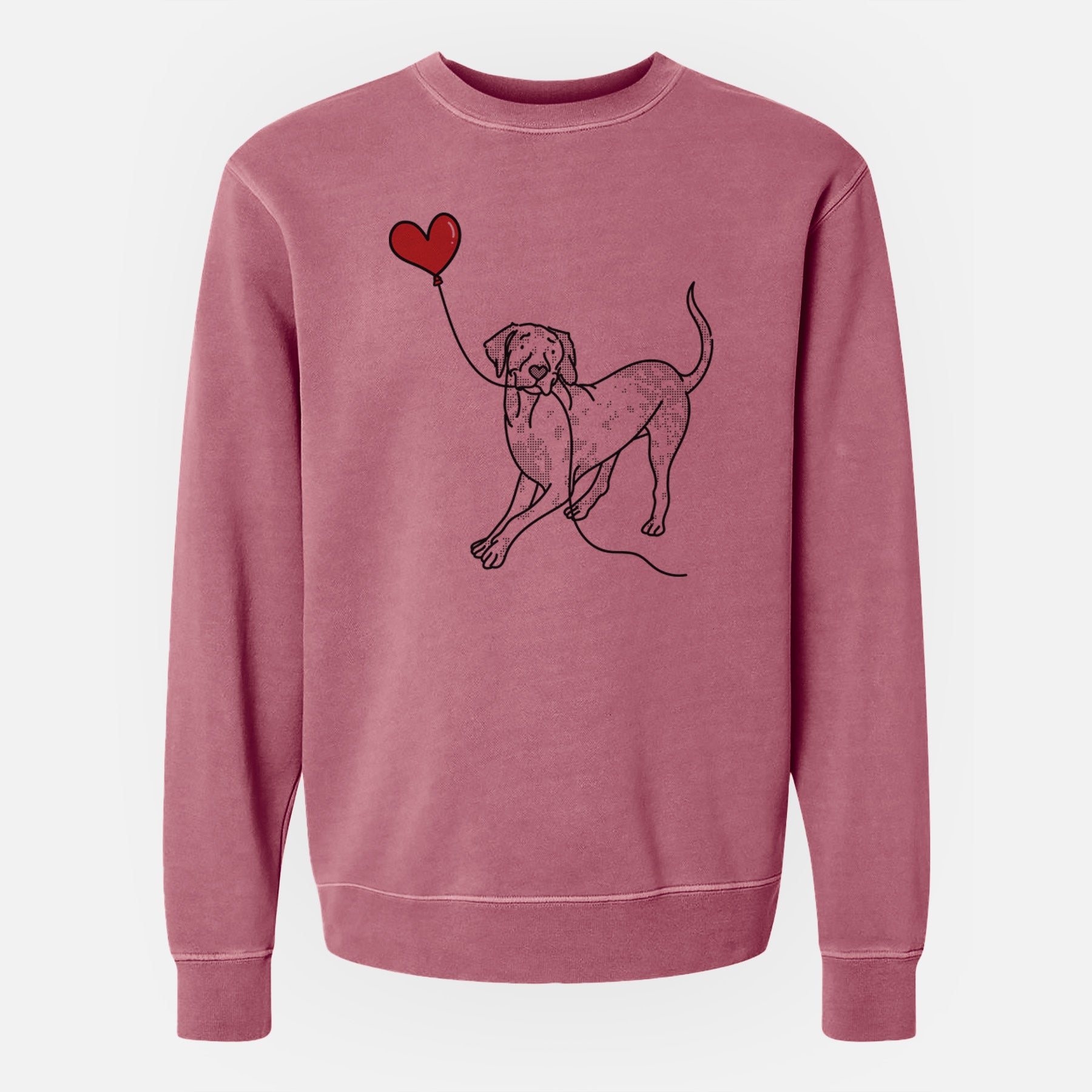 Catahoula Heart String - Unisex Pigment Dyed Crew Sweatshirt