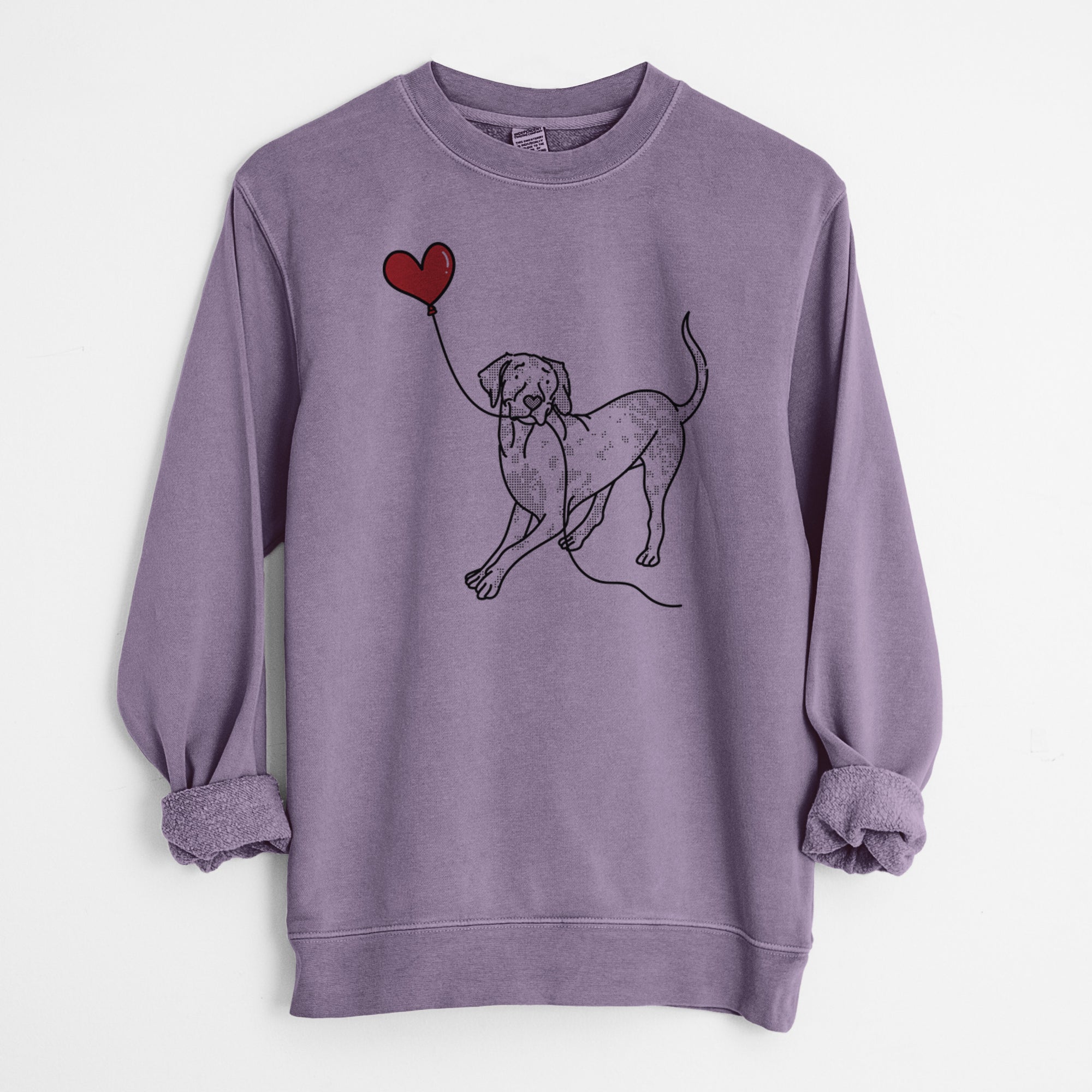 Catahoula Heart String - Unisex Pigment Dyed Crew Sweatshirt