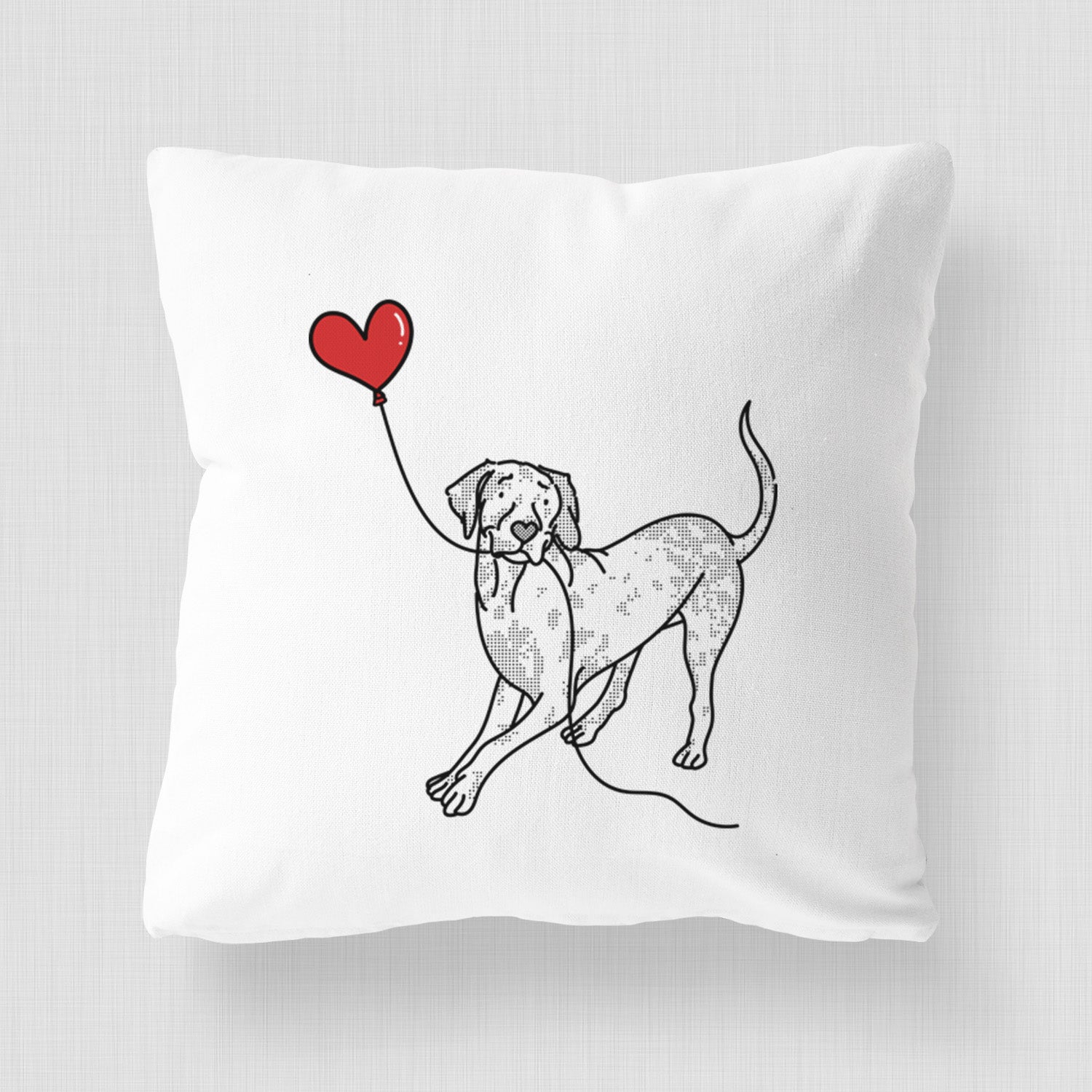 Catahoula Heart String - Throw Pillow Cover