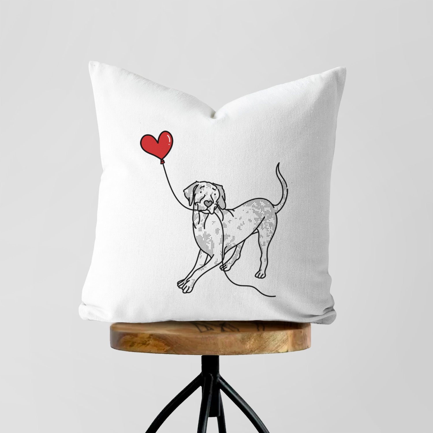 Catahoula Heart String - Throw Pillow Cover