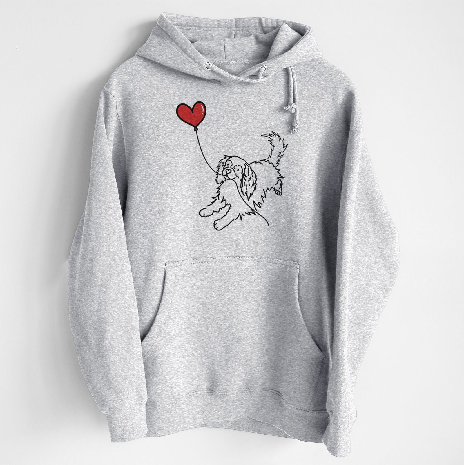 Cavalier King Charles Heart String - Heavyweight Fleece Hoodie