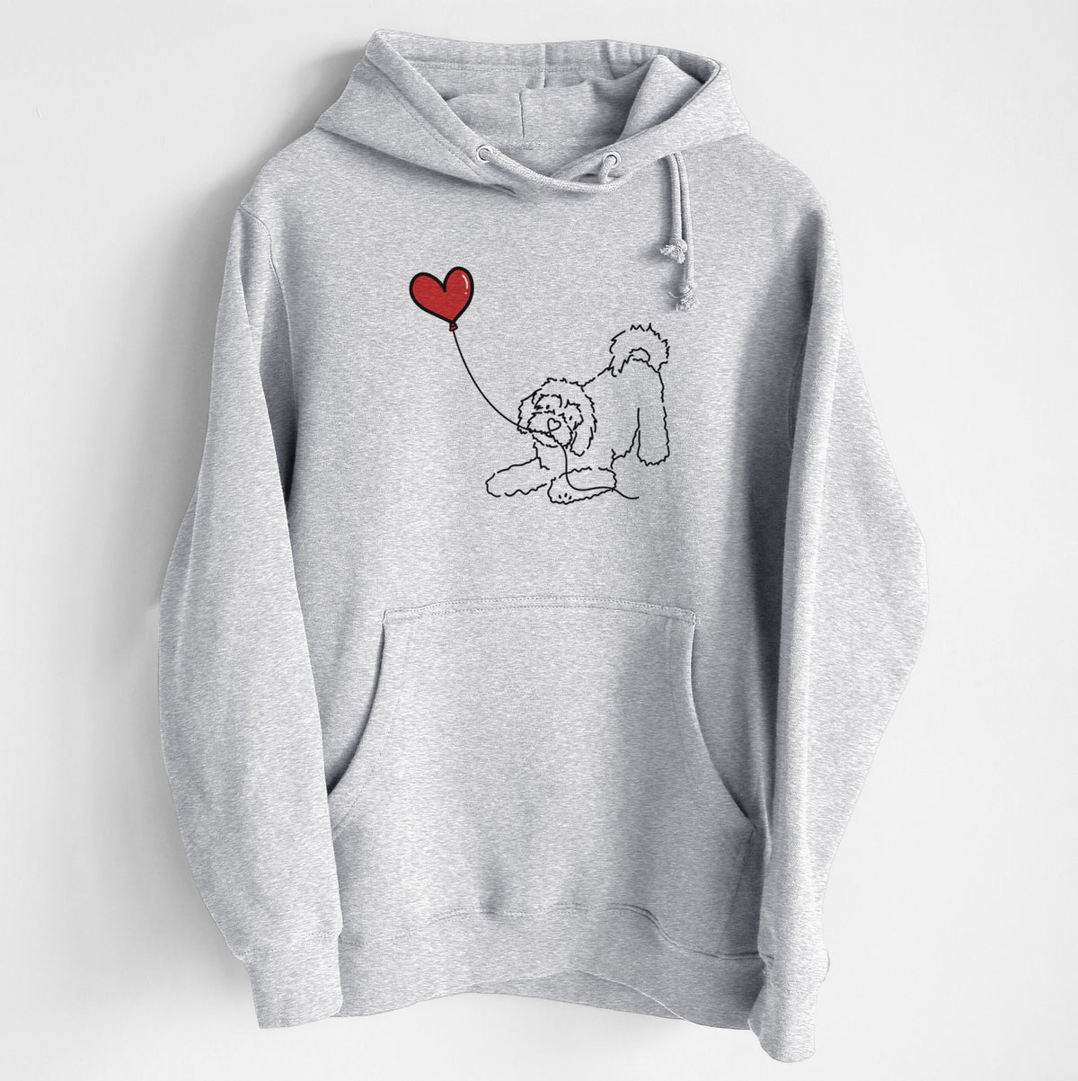 Cavachon Heart String - Heavyweight Fleece Hoodie