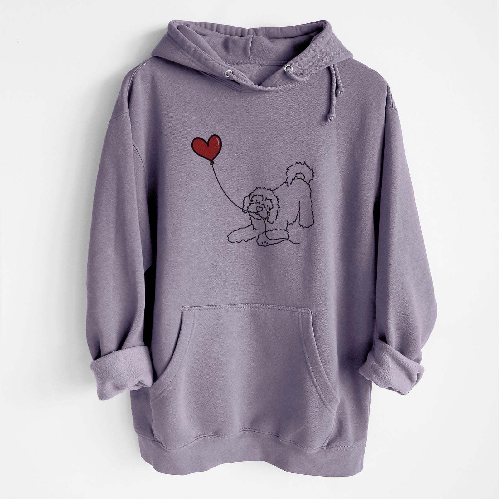 Cavachon Heart String - Heavyweight Fleece Hoodie