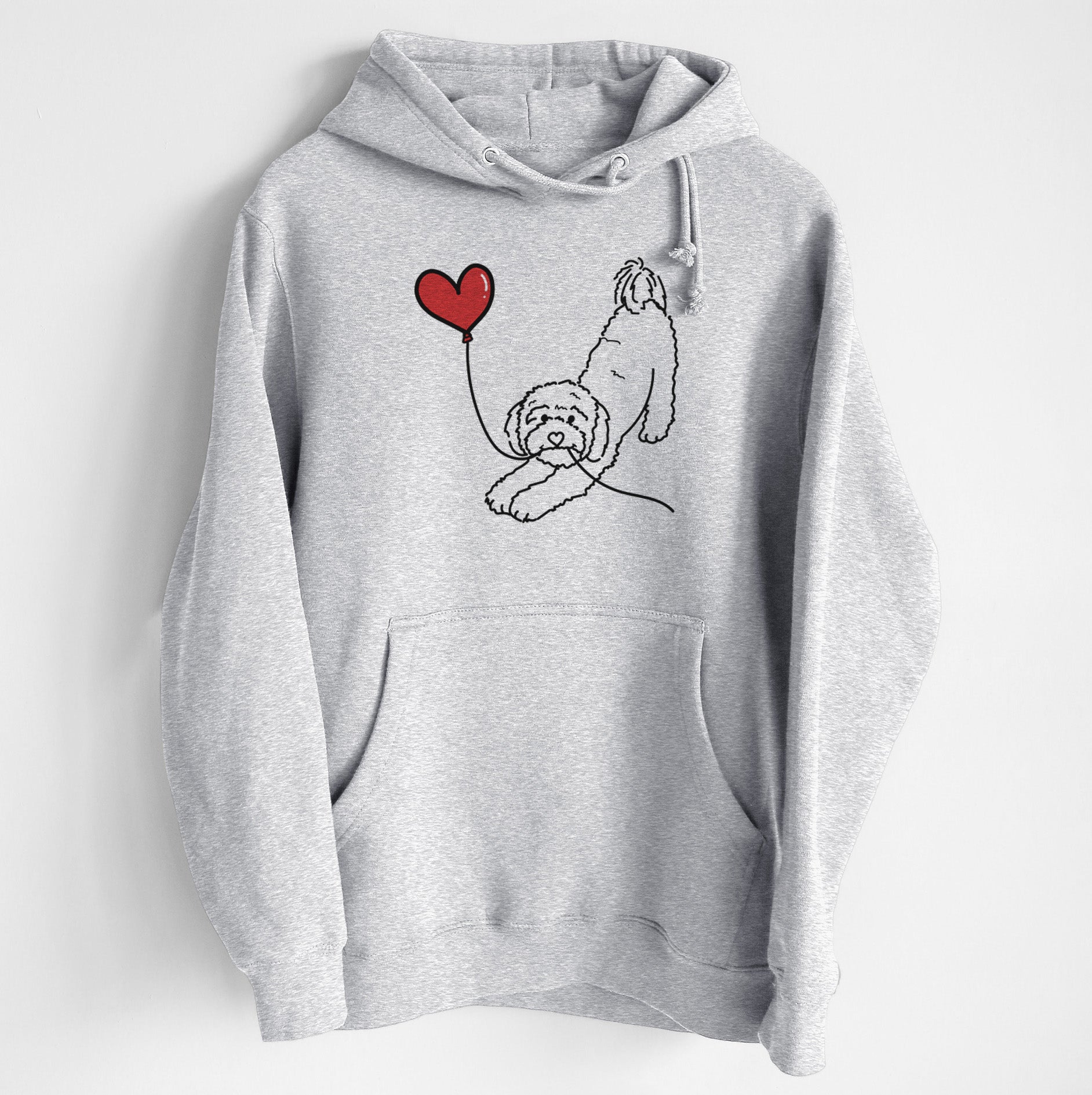 Cavapoo Heart String - Heavyweight Fleece Hoodie