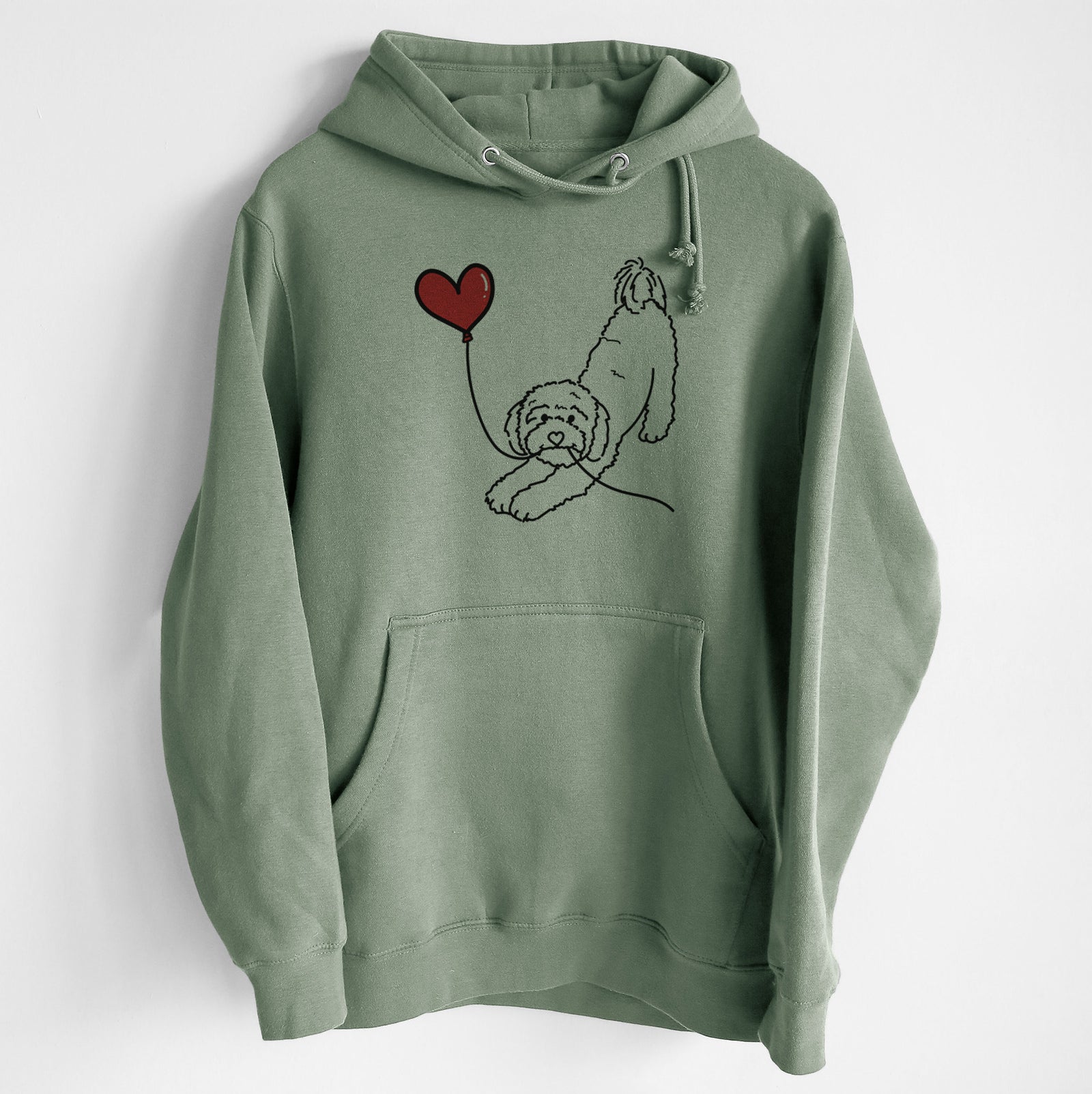 Cavapoo Heart String - Heavyweight Fleece Hoodie