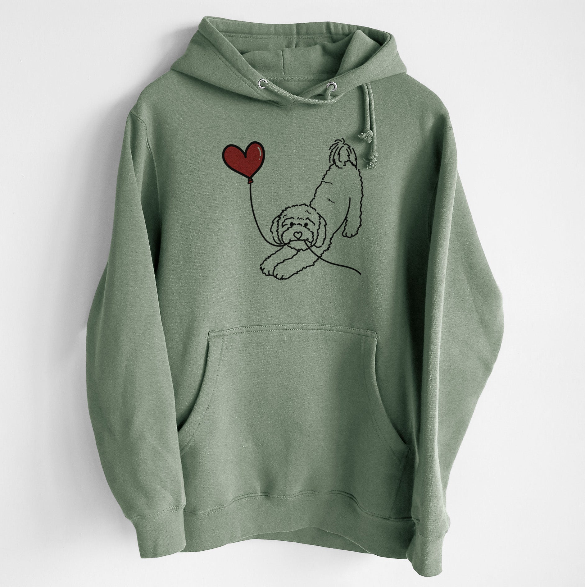 Cavapoo Heart String - Heavyweight Fleece Hoodie