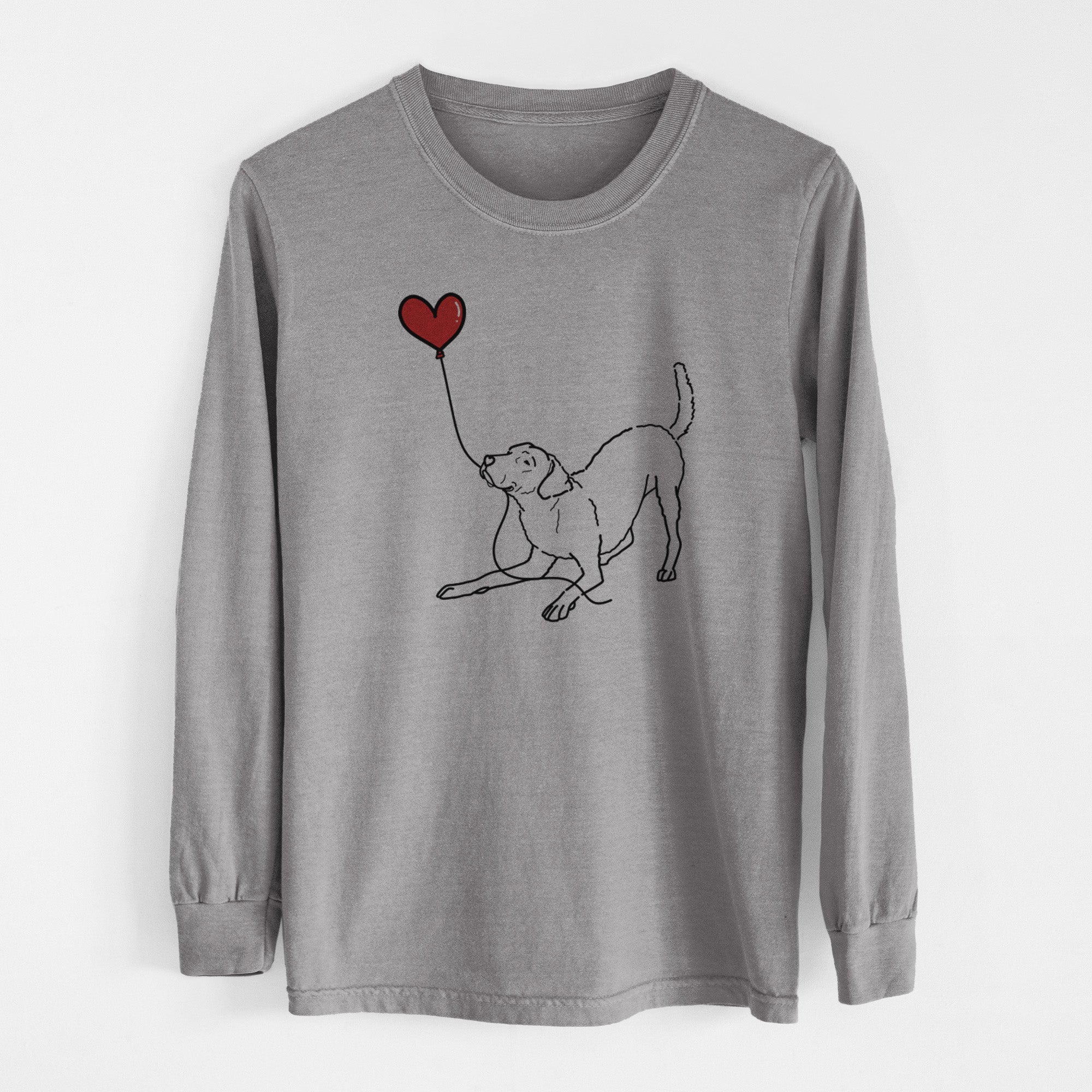 Chesapeake Bay Retriever Heart String - Men's Heavyweight 100% Cotton Long Sleeve