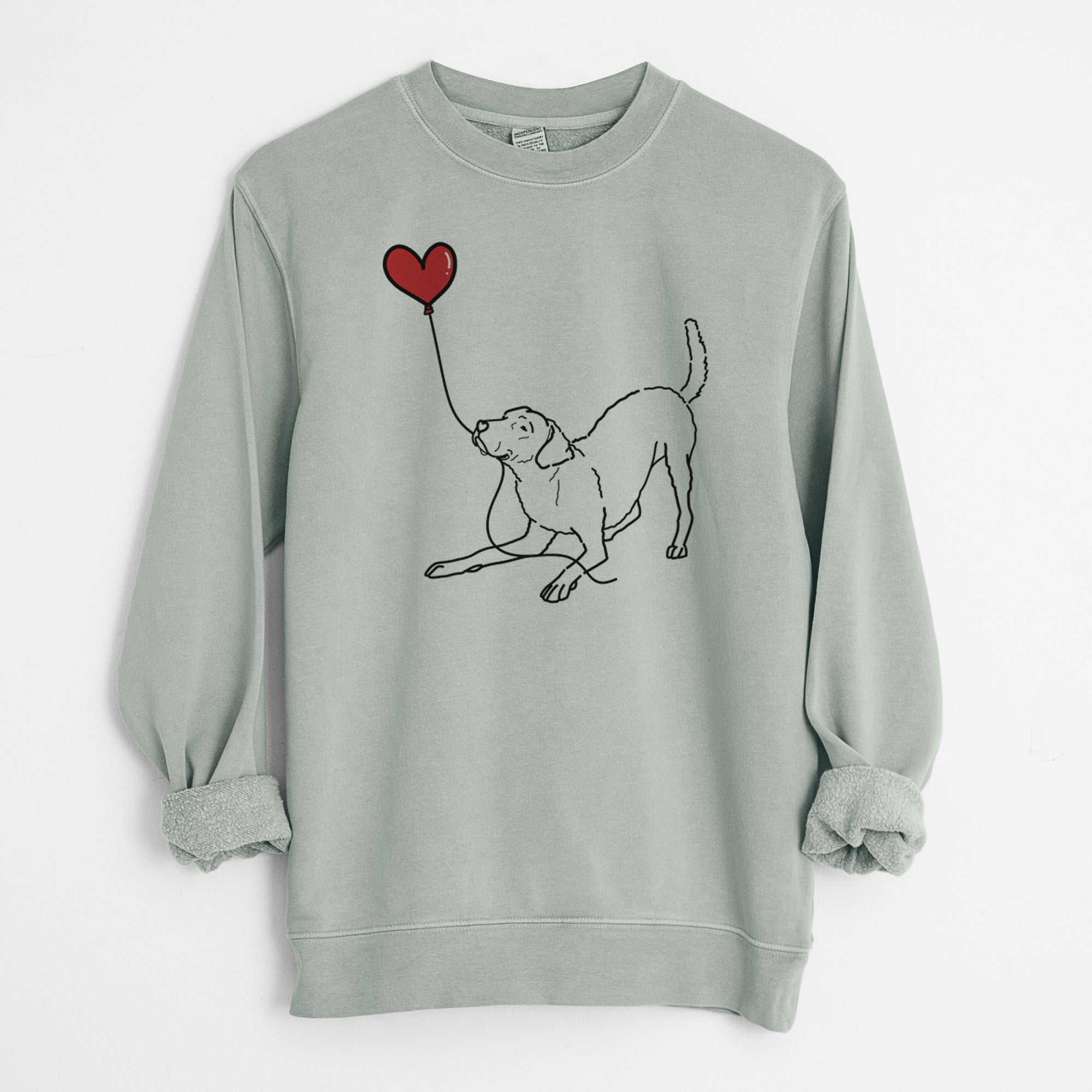 Chesapeake Bay Retriever Heart String - Unisex Pigment Dyed Crew Sweatshirt