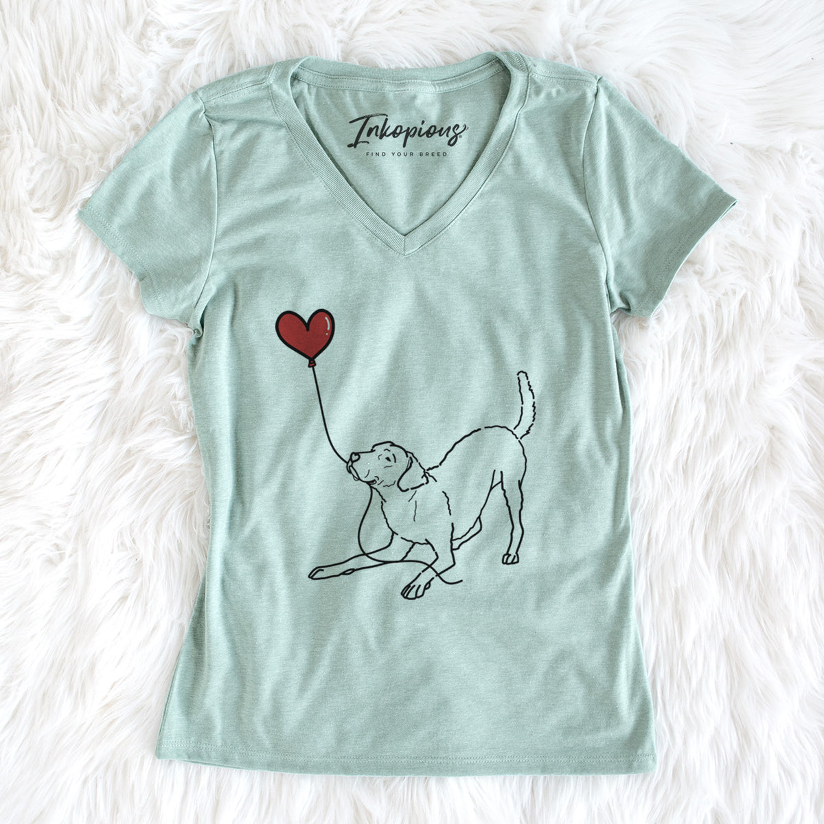 Chesapeake Bay Retriever Heart String - Women's Perfect V-neck Shirt