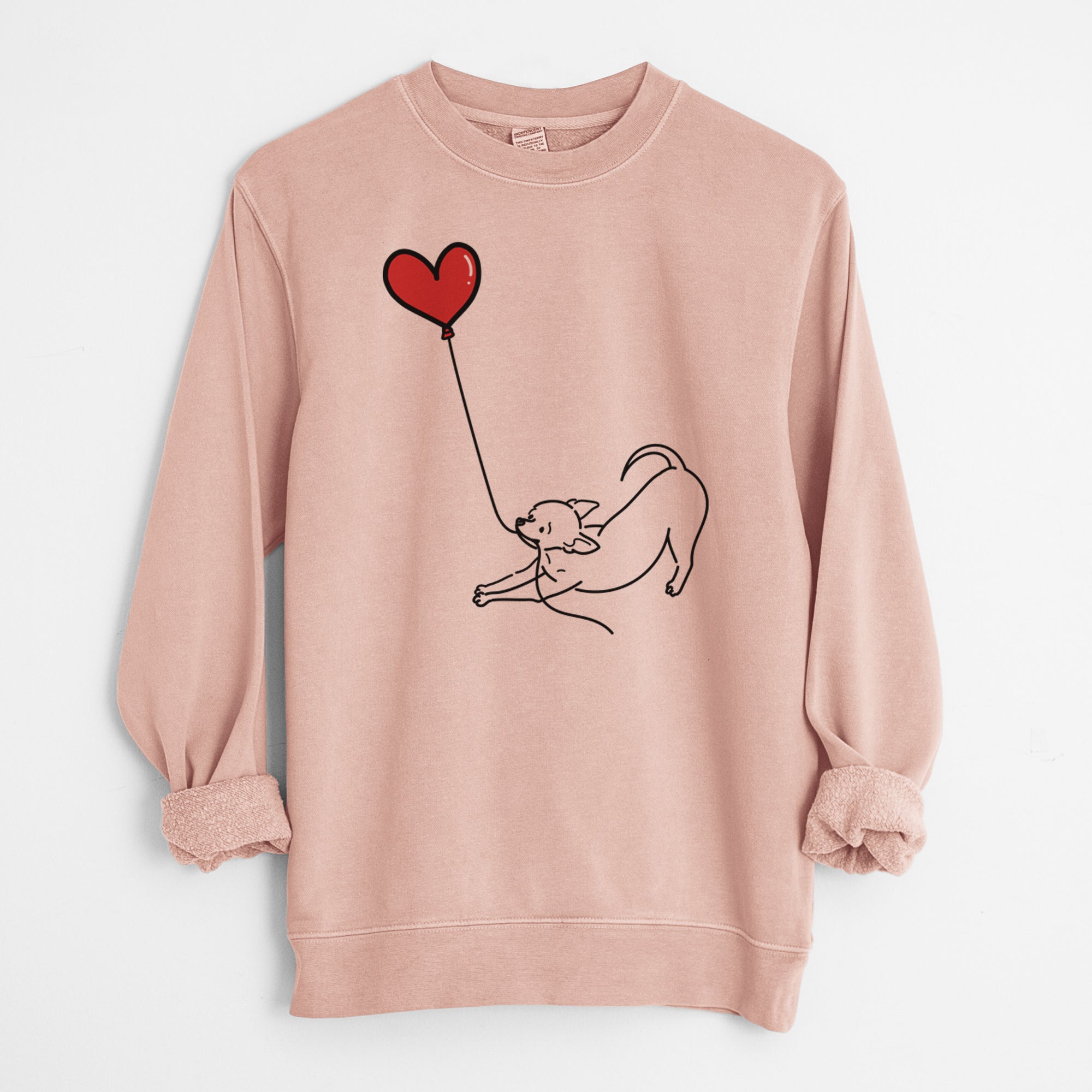 Chihuahua Heart String - Unisex Pigment Dyed Crew Sweatshirt