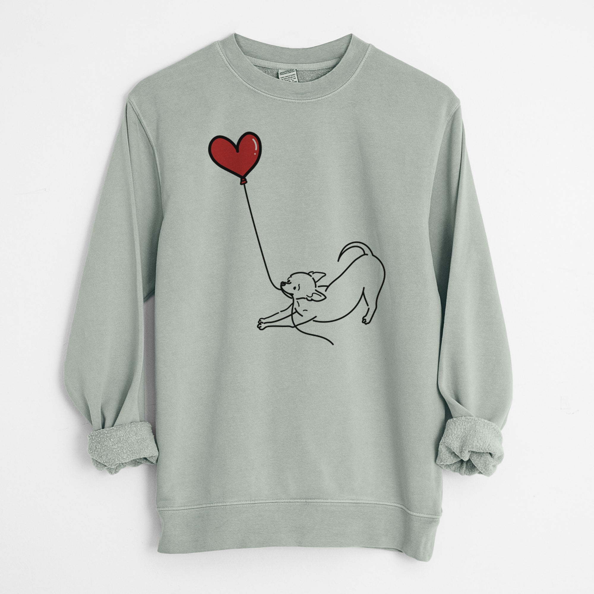 Chihuahua Heart String - Unisex Pigment Dyed Crew Sweatshirt