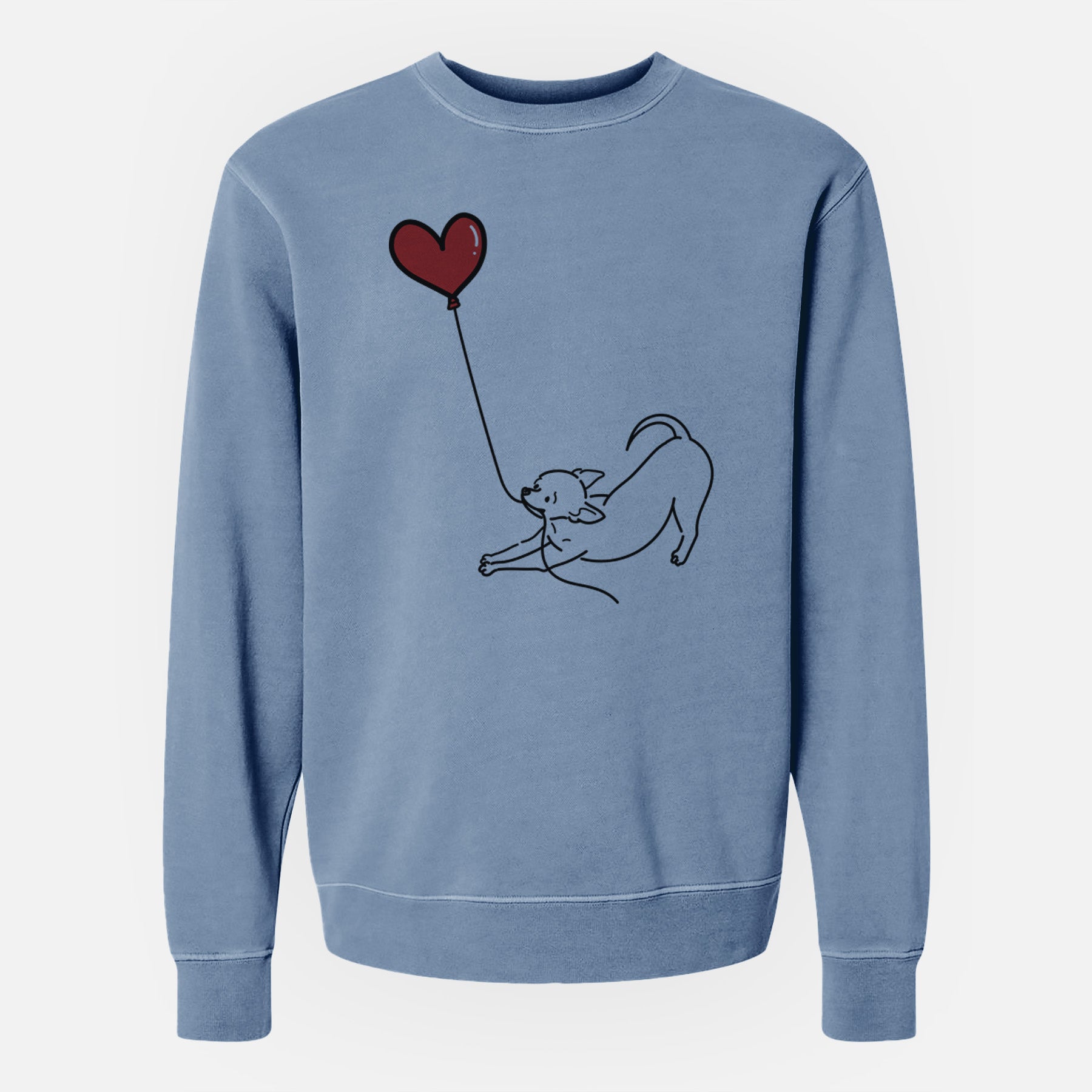 Chihuahua Heart String - Unisex Pigment Dyed Crew Sweatshirt