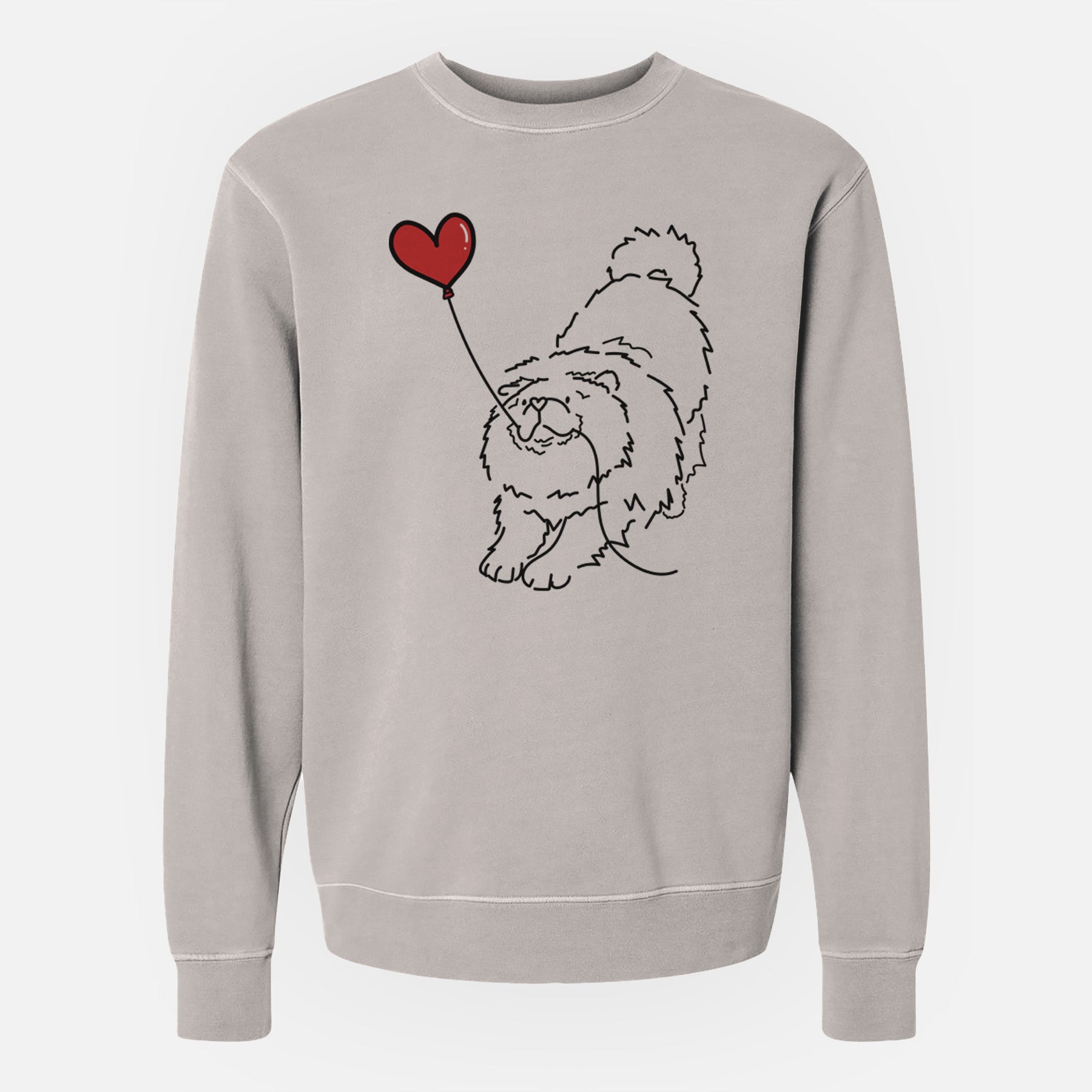 Chow Chow Heart String - Unisex Pigment Dyed Crew Sweatshirt