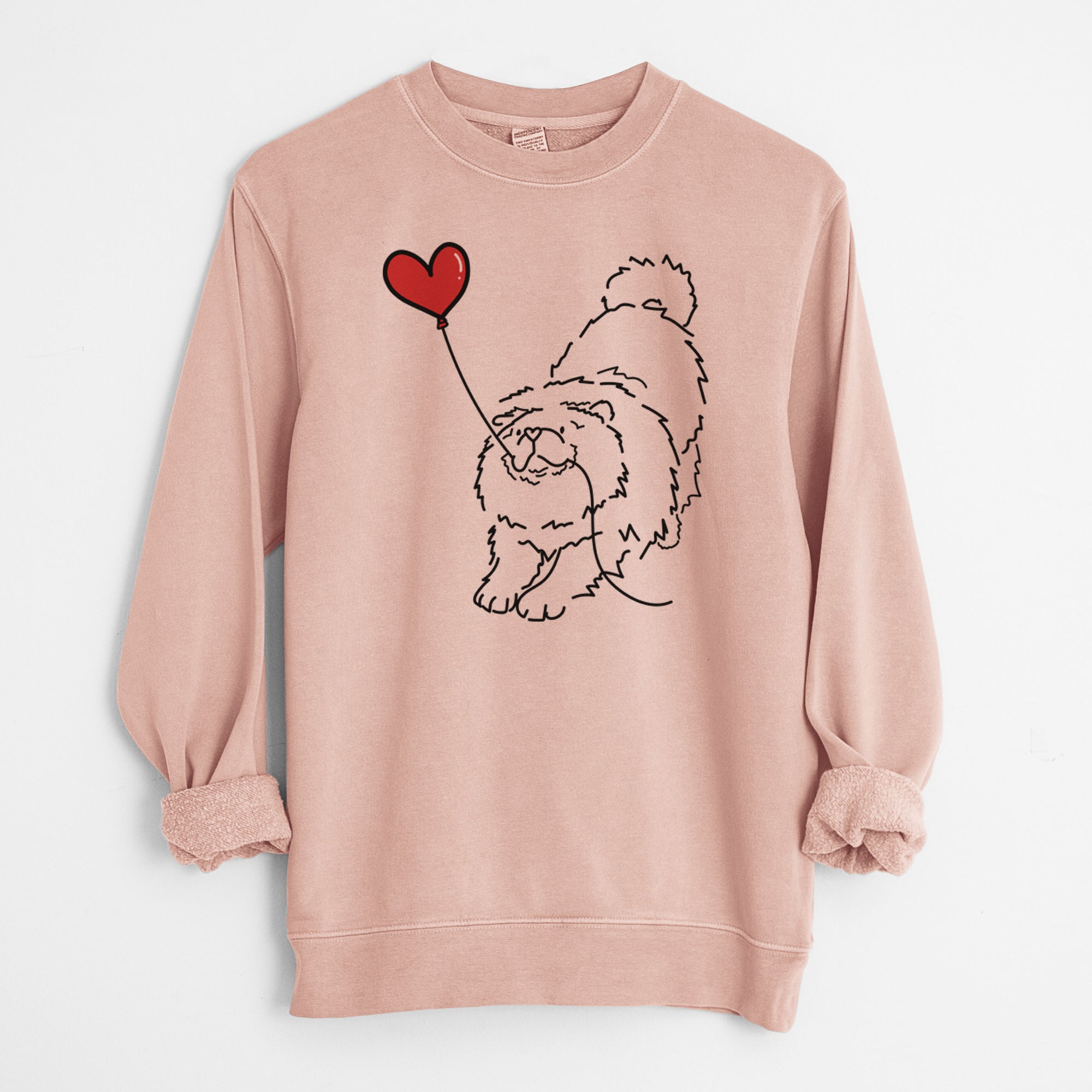 Chow Chow Heart String - Unisex Pigment Dyed Crew Sweatshirt