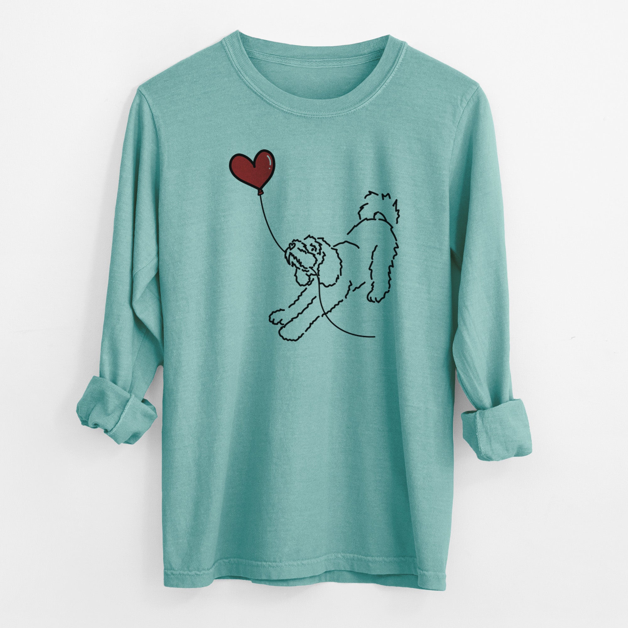 Cockapoo Heart String - Men's Heavyweight 100% Cotton Long Sleeve