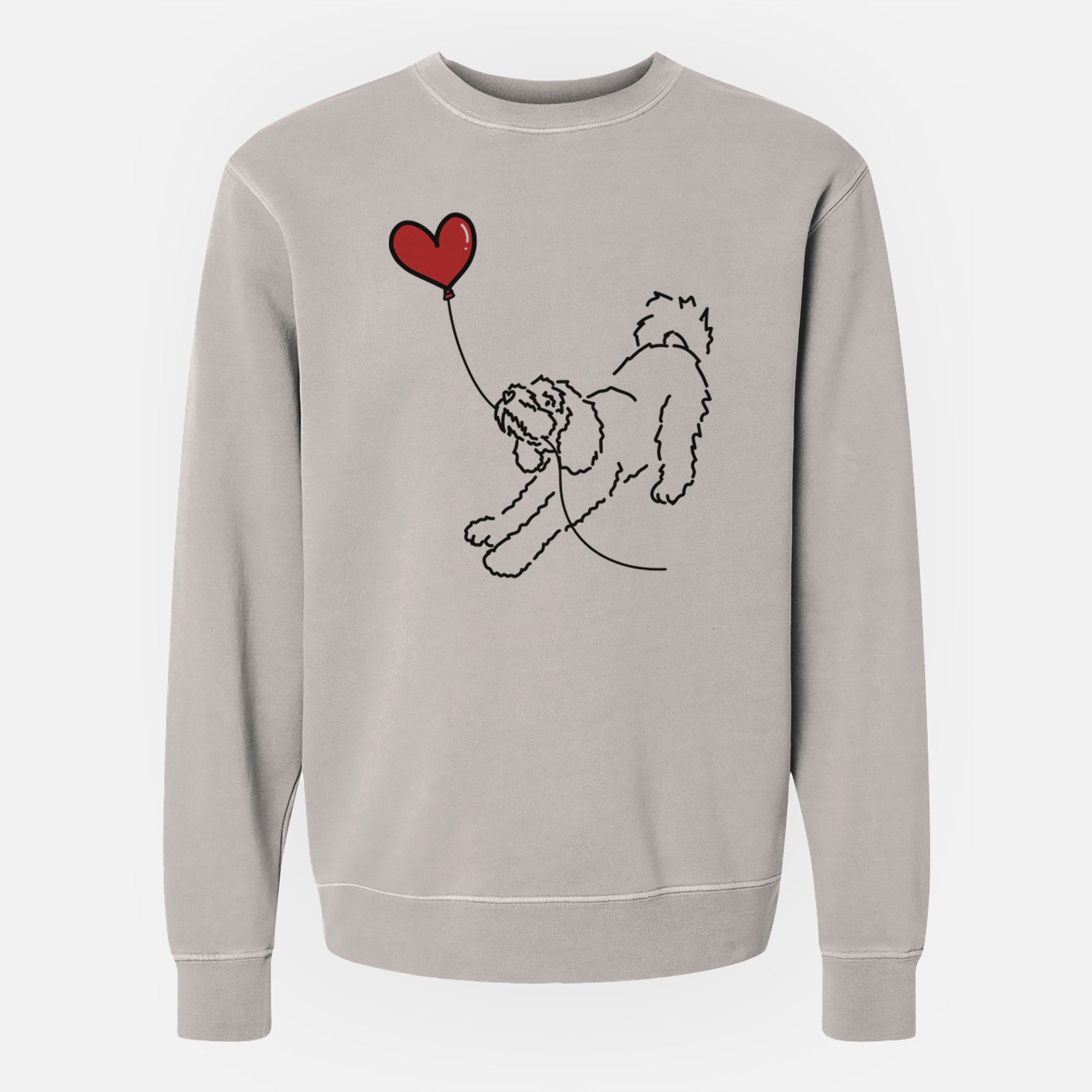 Cockapoo Heart String - Unisex Pigment Dyed Crew Sweatshirt