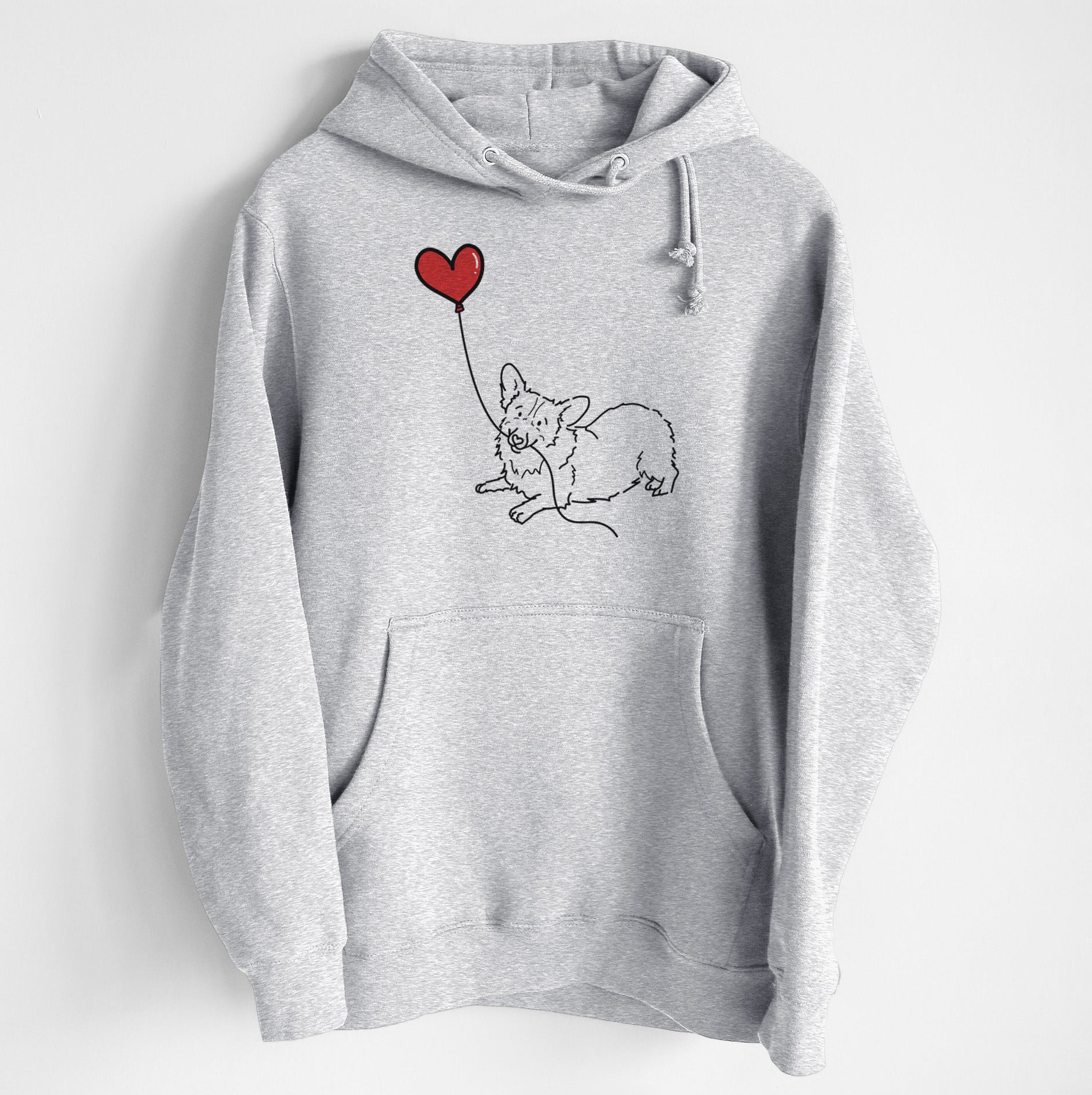Corgi Heart String - Heavyweight Fleece Hoodie