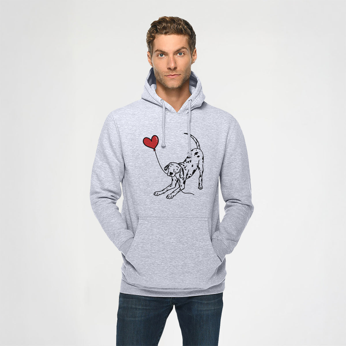 Dalmatian Heart String - Heavyweight Fleece Hoodie