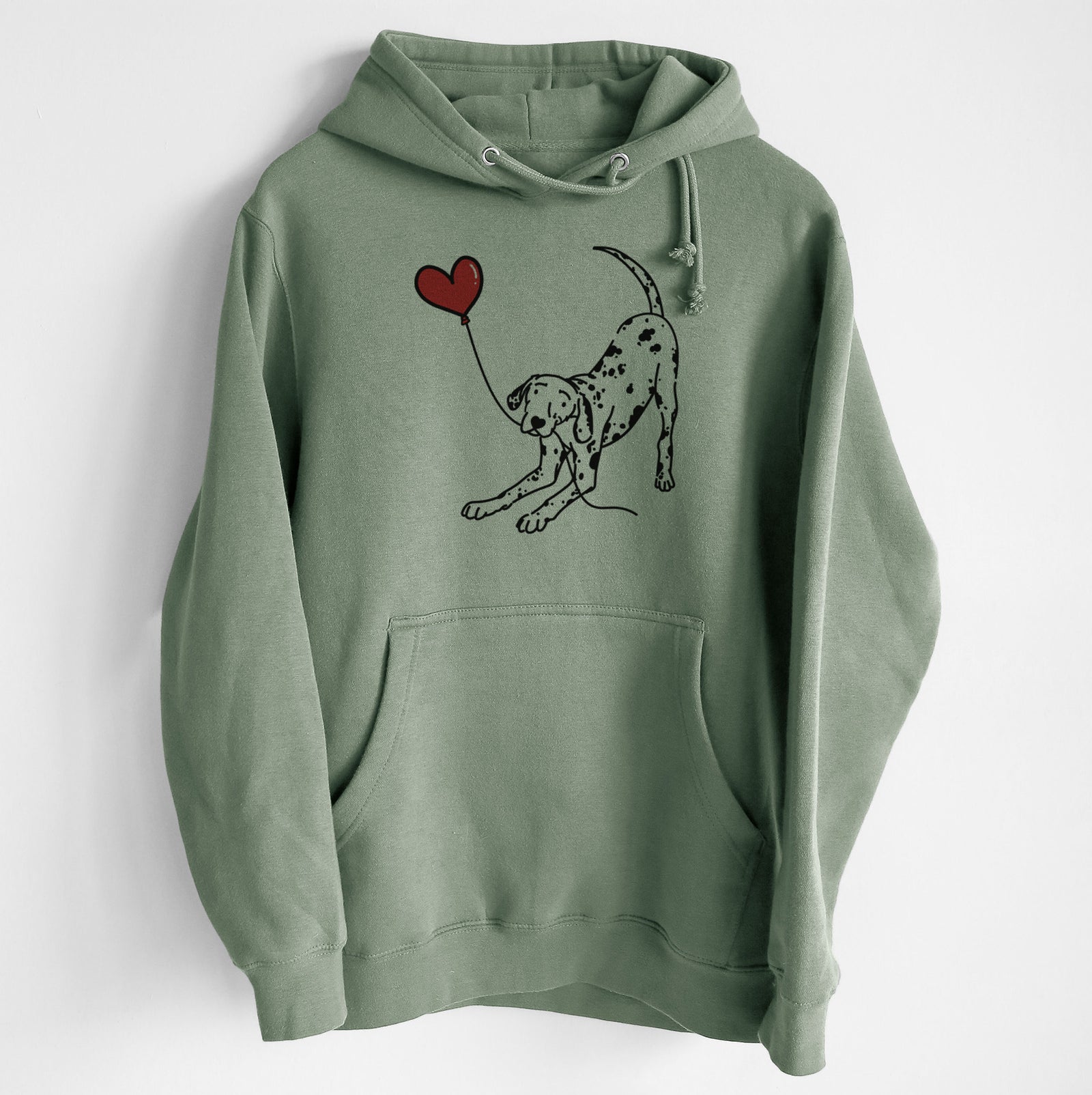 Dalmatian Heart String - Heavyweight Fleece Hoodie