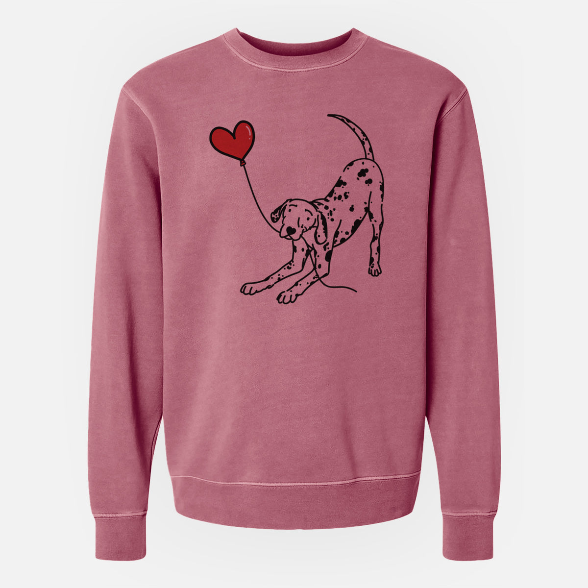 Dalmatian Heart String - Unisex Pigment Dyed Crew Sweatshirt