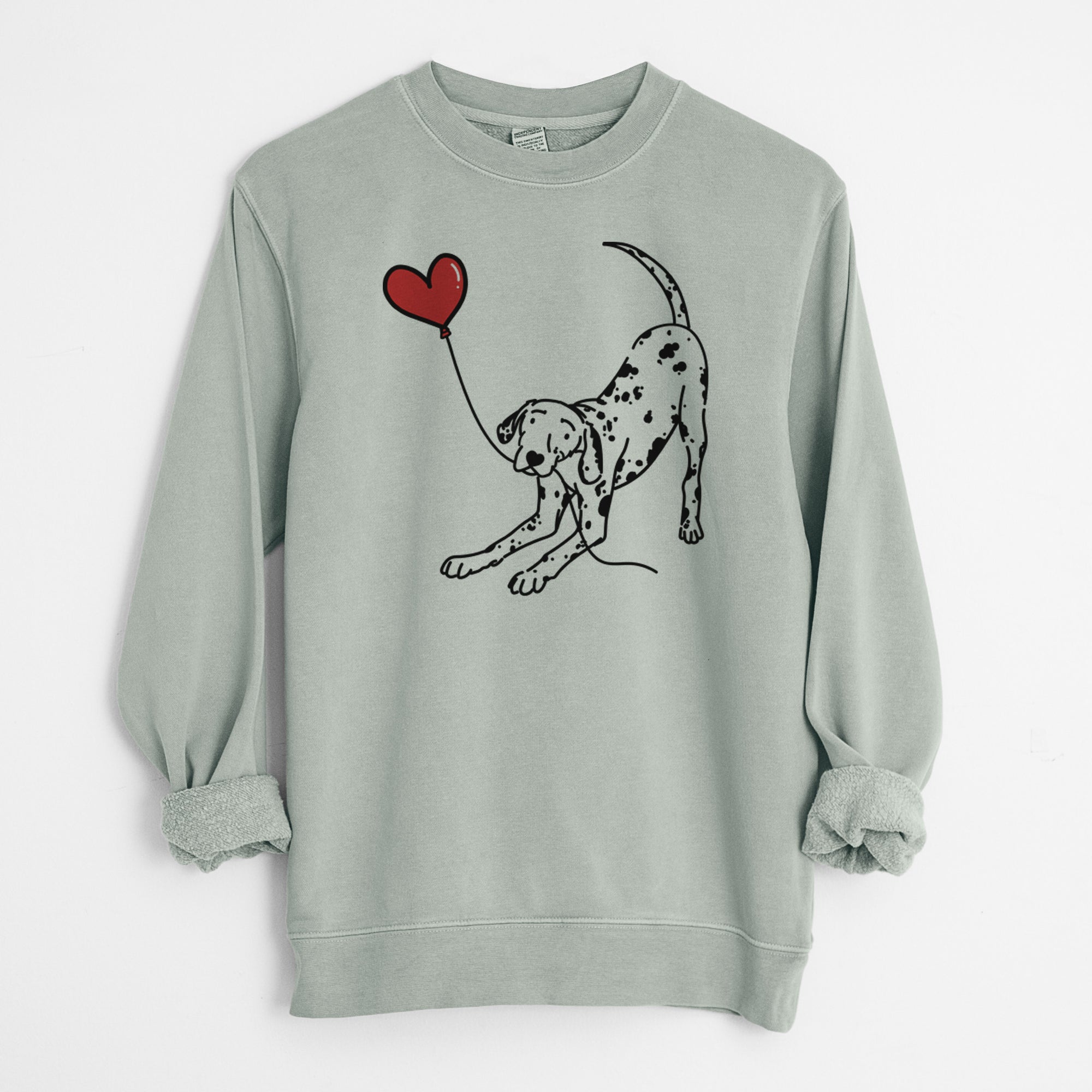 Dalmatian Heart String - Unisex Pigment Dyed Crew Sweatshirt