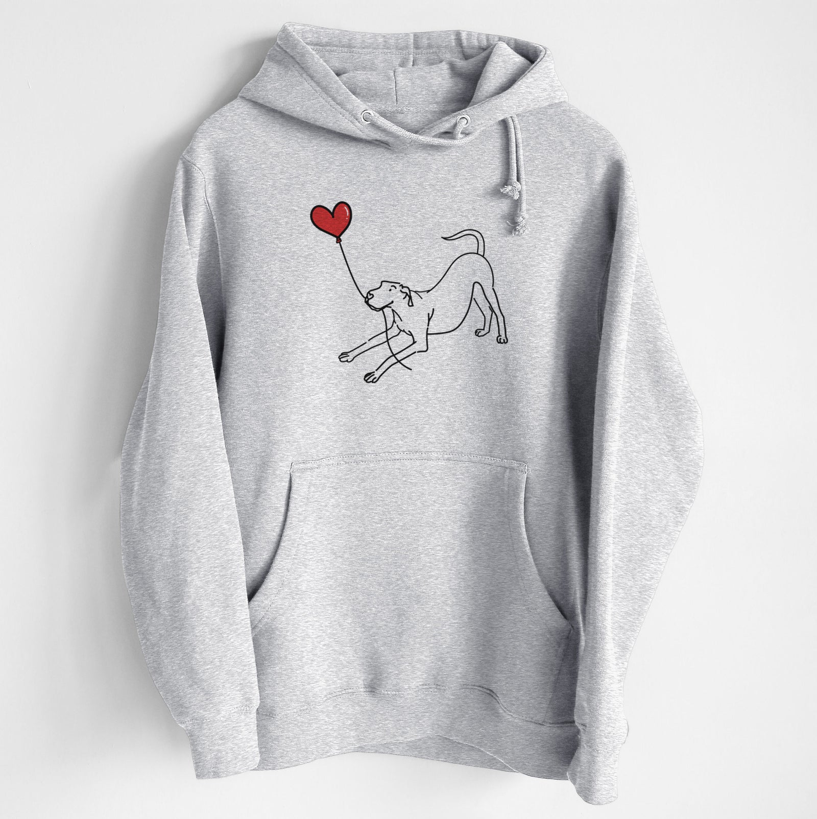 Great Dane Heart String - Heavyweight Fleece Hoodie