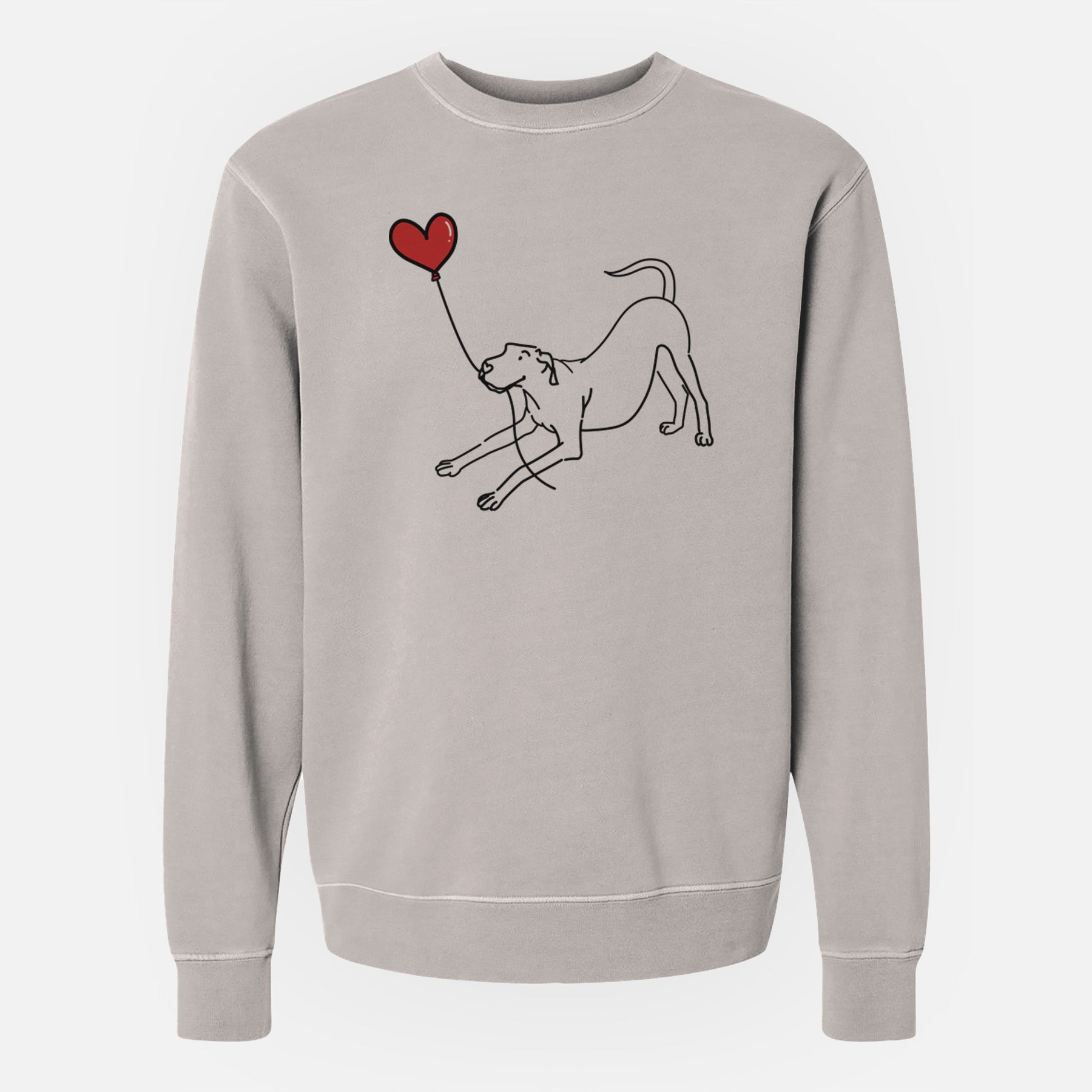 Great Dane Heart String - Unisex Pigment Dyed Crew Sweatshirt