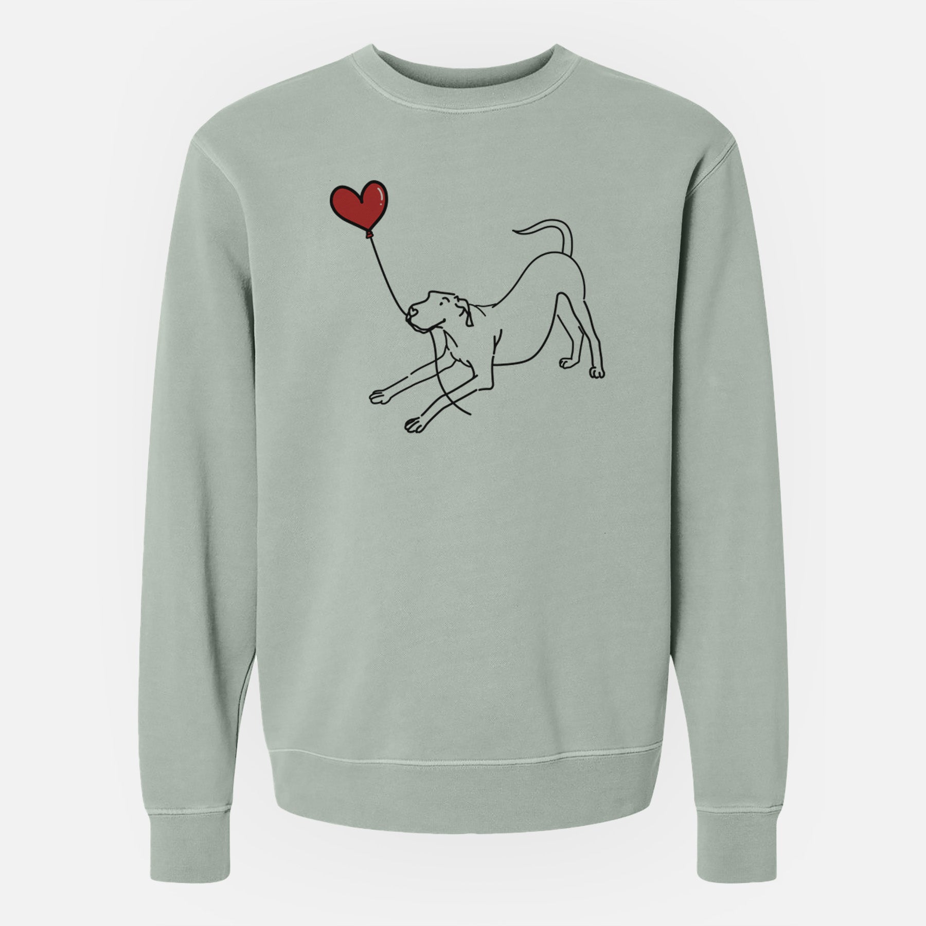 Great Dane Heart String - Unisex Pigment Dyed Crew Sweatshirt