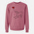 Doberman Pinscher Docked Heart String - Unisex Pigment Dyed Crew Sweatshirt