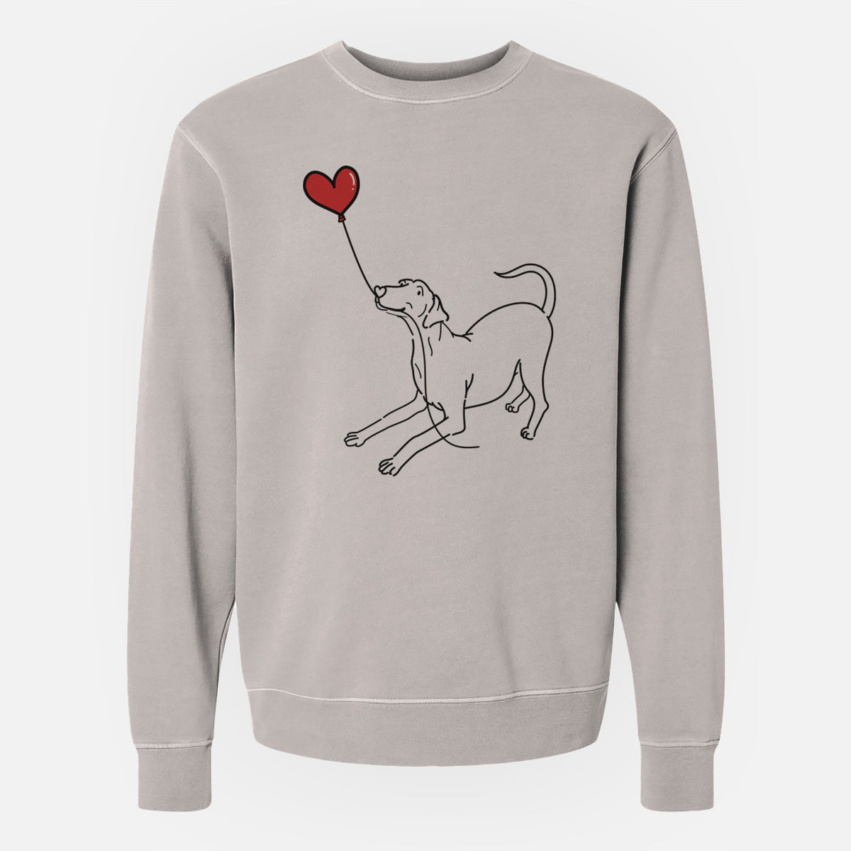 Doberman Pinscher Heart String - Unisex Pigment Dyed Crew Sweatshirt