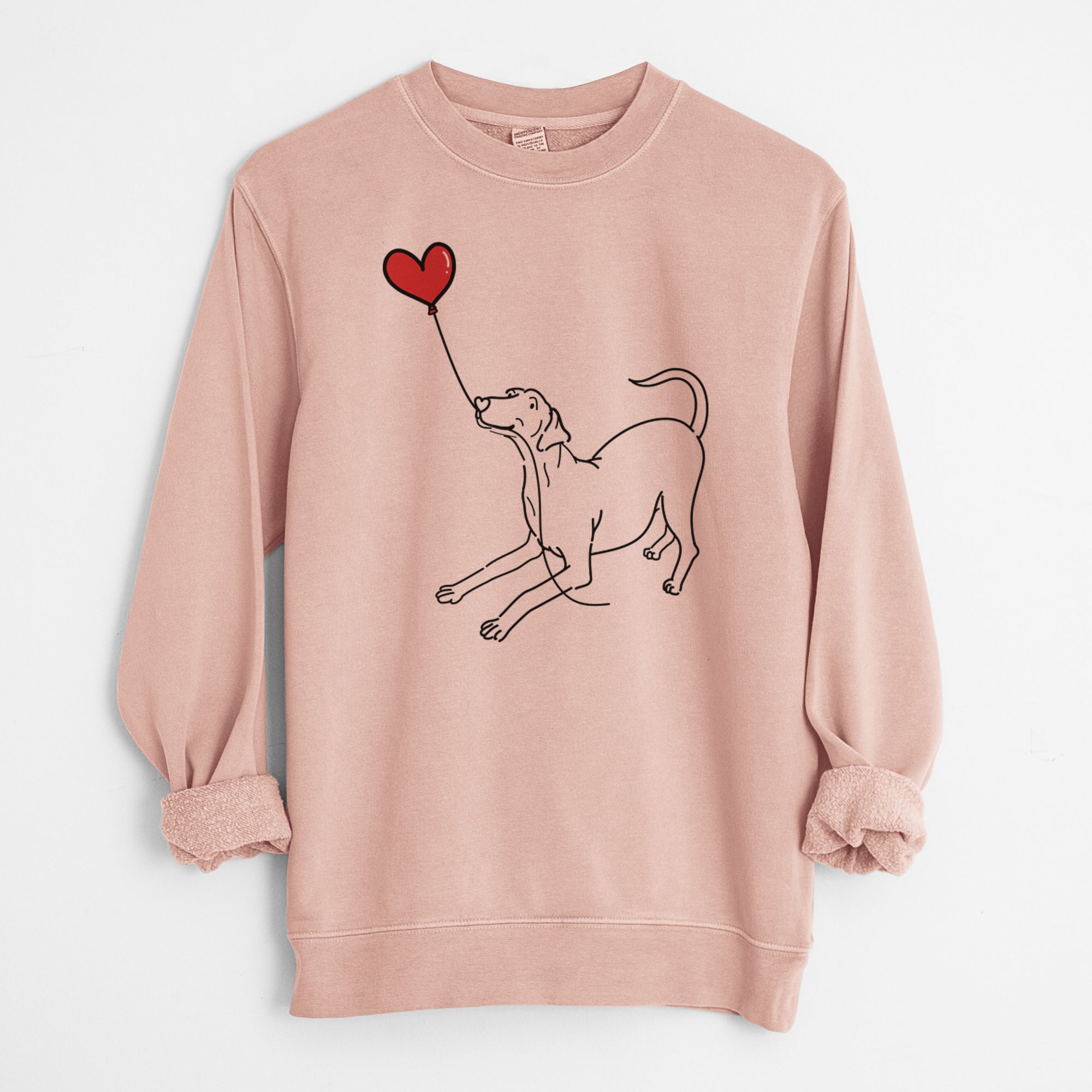 Doberman Pinscher Heart String - Unisex Pigment Dyed Crew Sweatshirt