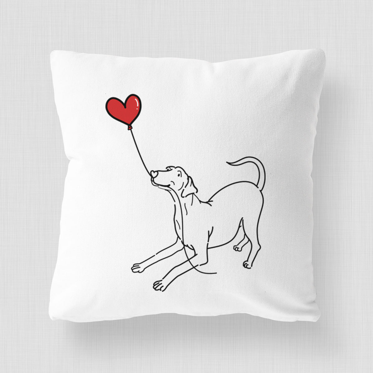 Doberman Pinscher Heart String - Throw Pillow Cover