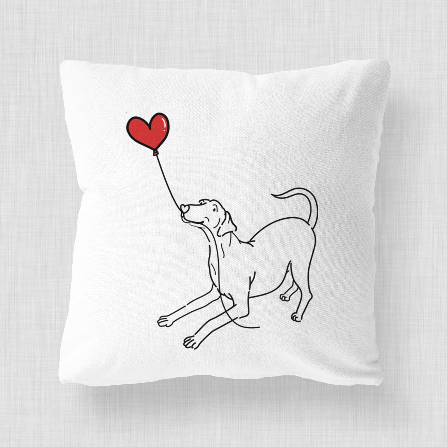 Doberman Pinscher Heart String - Throw Pillow Cover