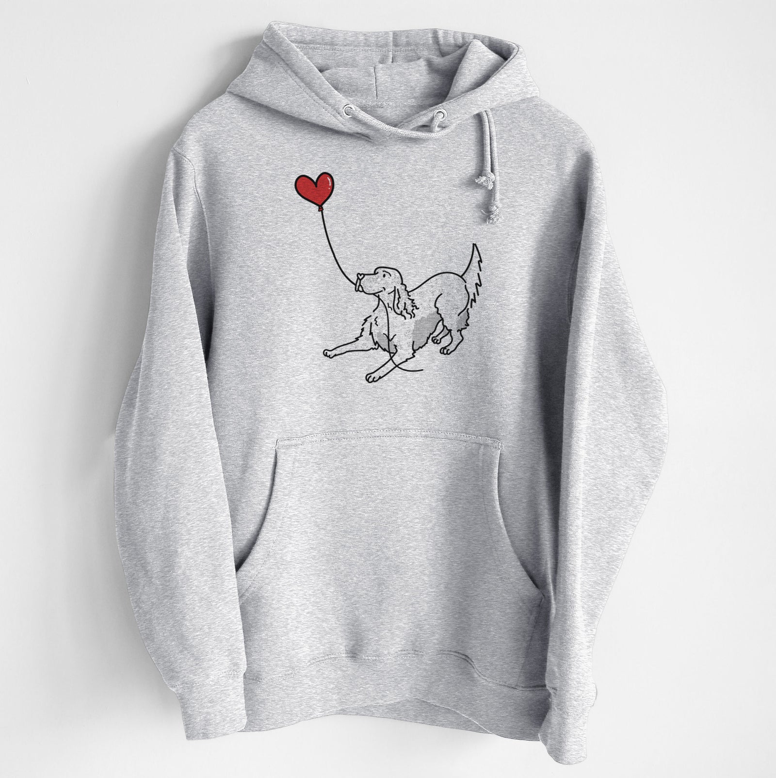 English Setter Heart String - Heavyweight Fleece Hoodie