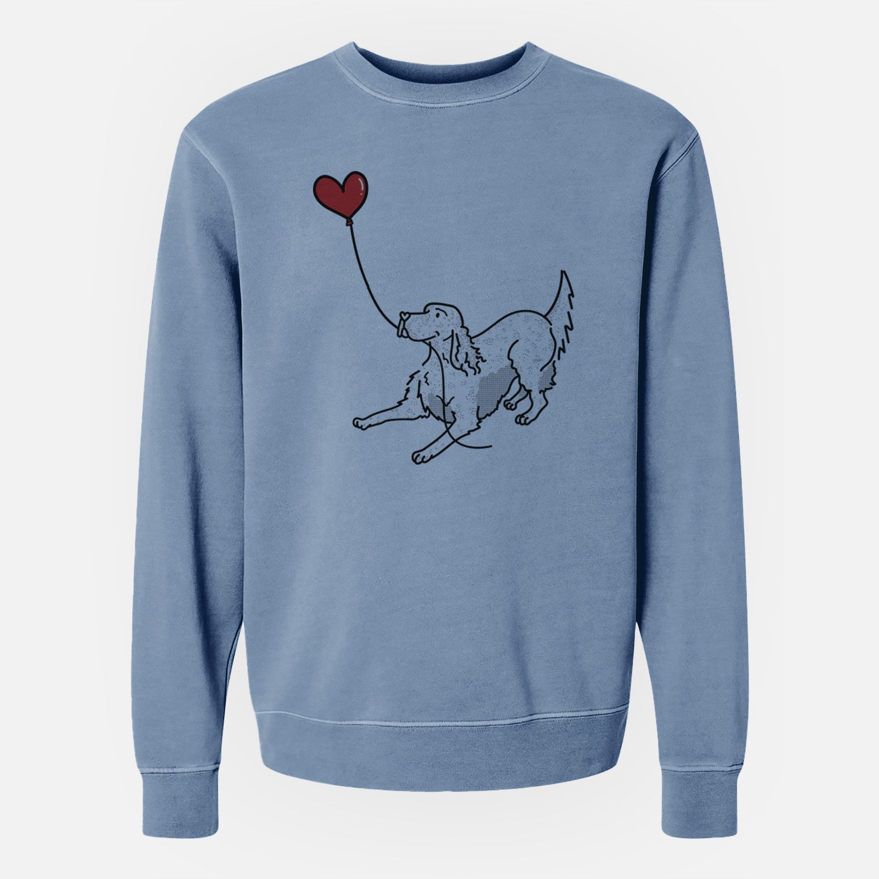 English Setter Heart String - Unisex Pigment Dyed Crew Sweatshirt