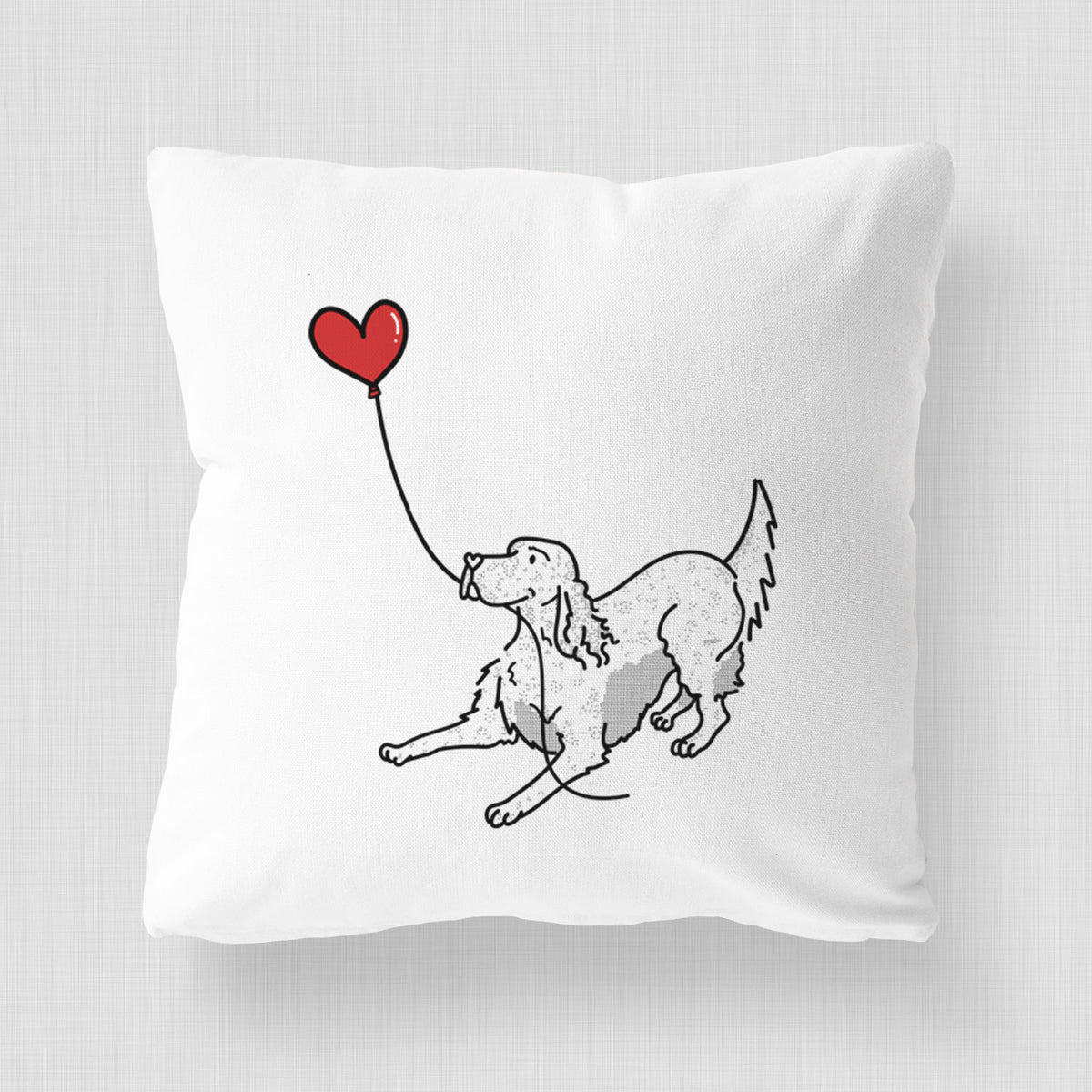 English Setter Heart String - Throw Pillow Cover