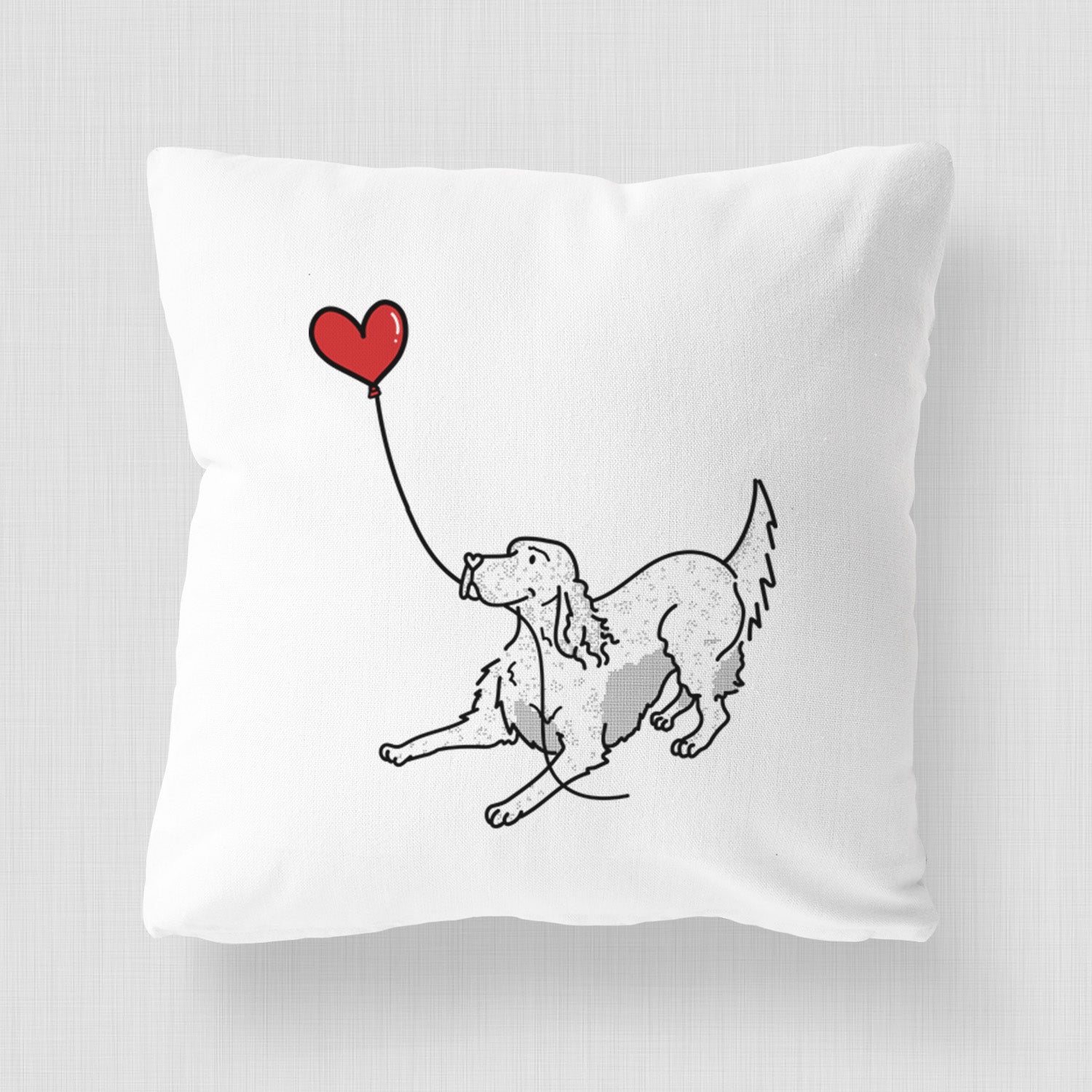 English Setter Heart String - Throw Pillow Cover