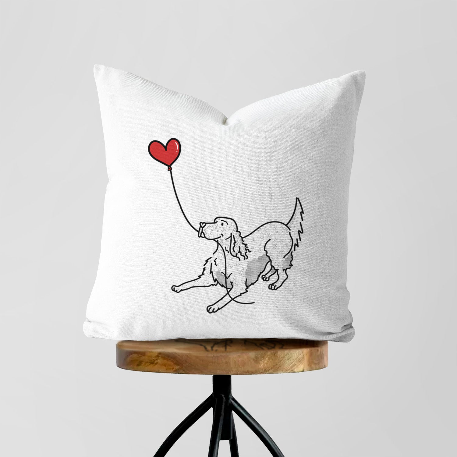 English Setter Heart String - Throw Pillow Cover
