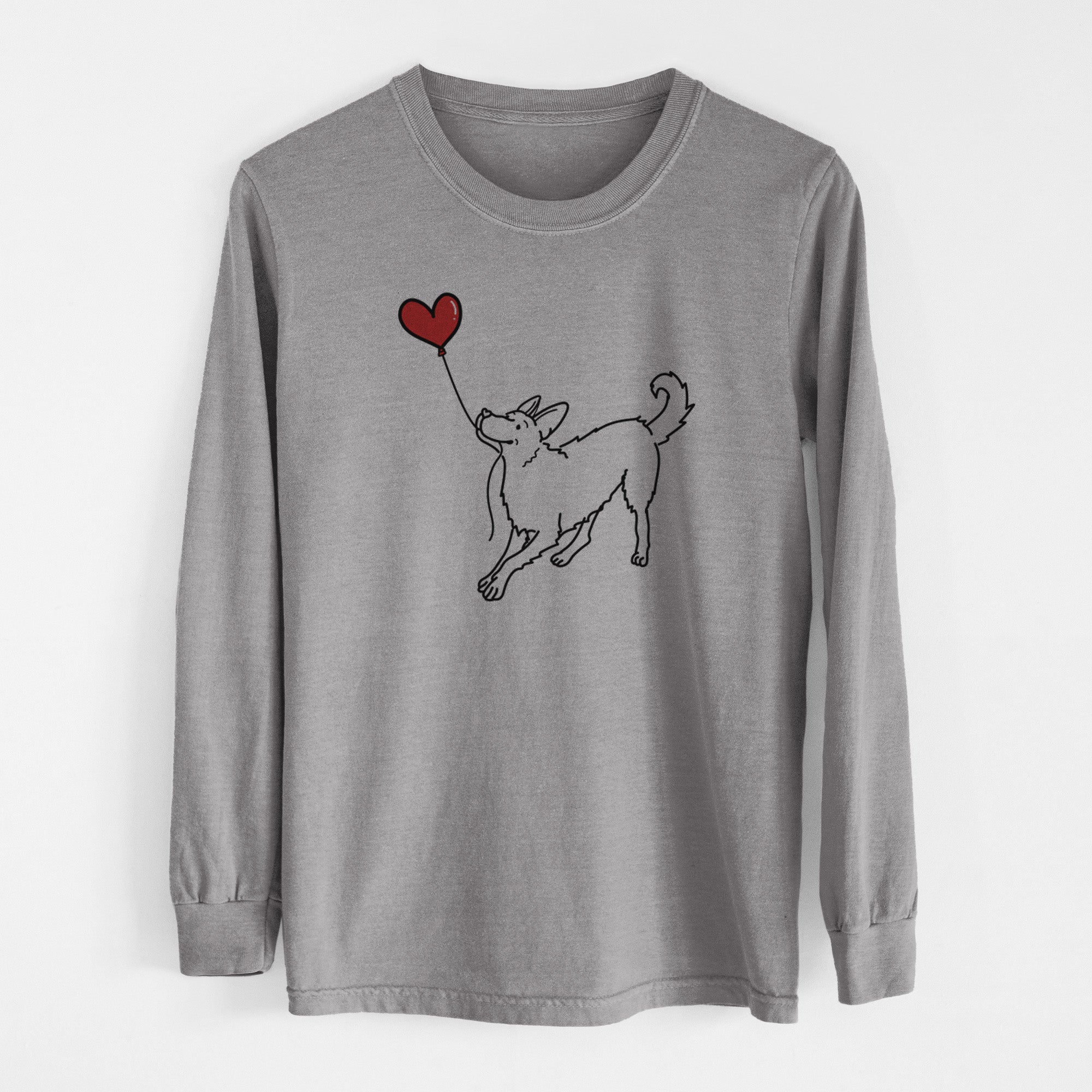 German Shepherd Heart String - Men's Heavyweight 100% Cotton Long Sleeve