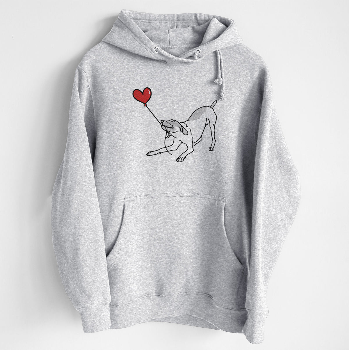 German Shorthaired Pointer Heart String - Heavyweight Fleece Hoodie